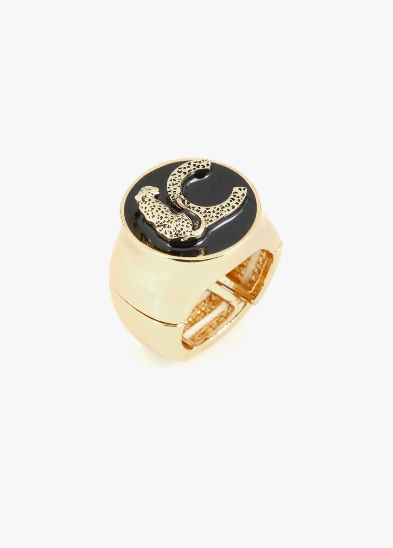 Lola Casademunt Anillo sello METAL-NEGRO Hot