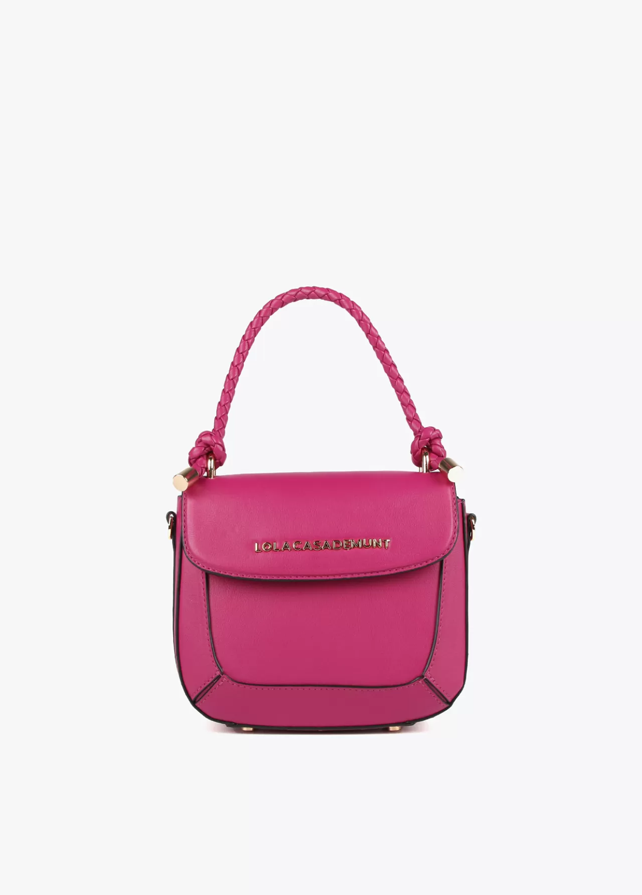 Lola Casademunt Bandolera asa trenzada FUCSIA Clearance