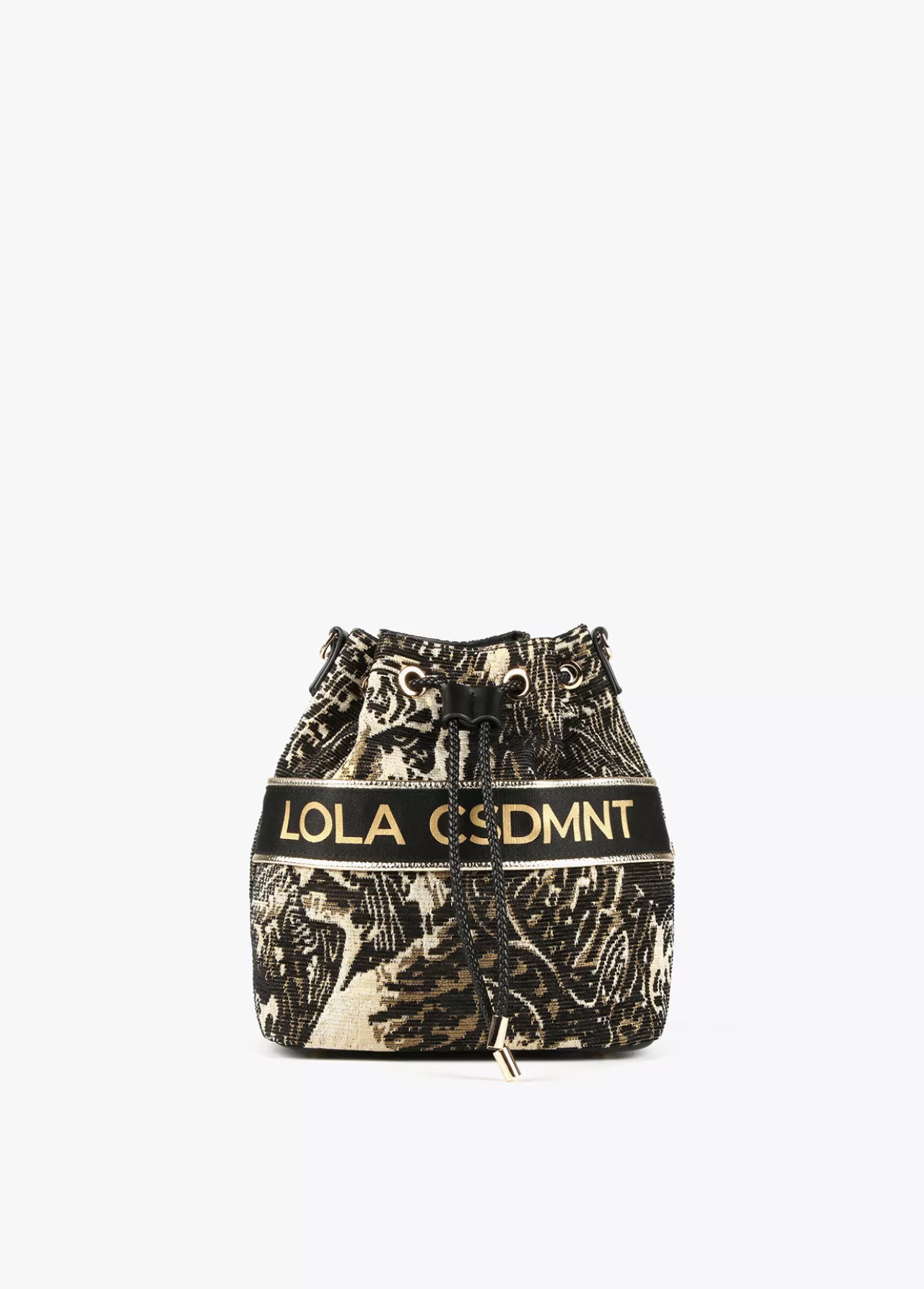 Lola Casademunt Bandolera jacquard NEGRO-METAL Store