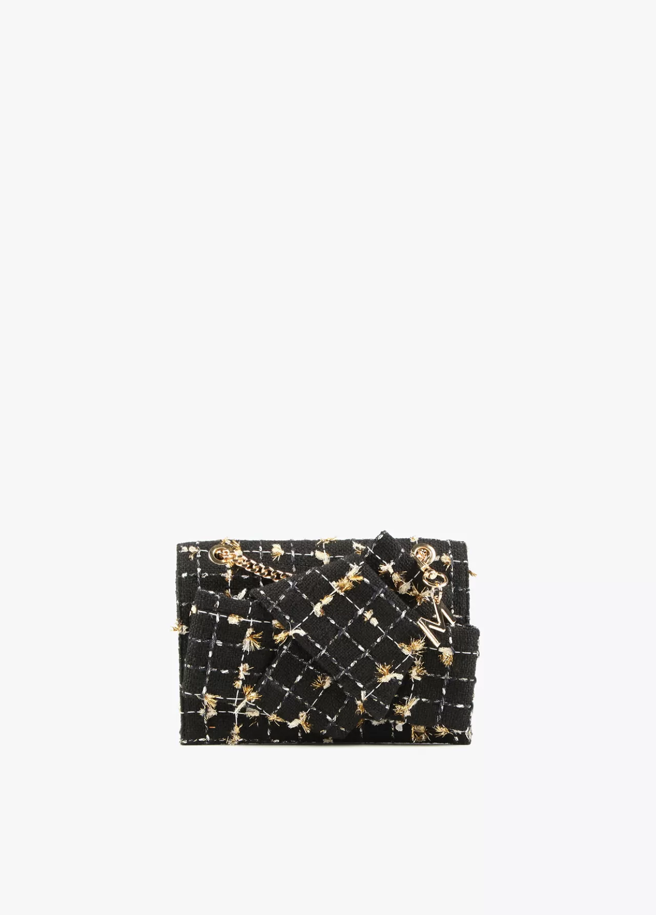 Lola Casademunt Bandolera tweed NEGRO-METAL Cheap