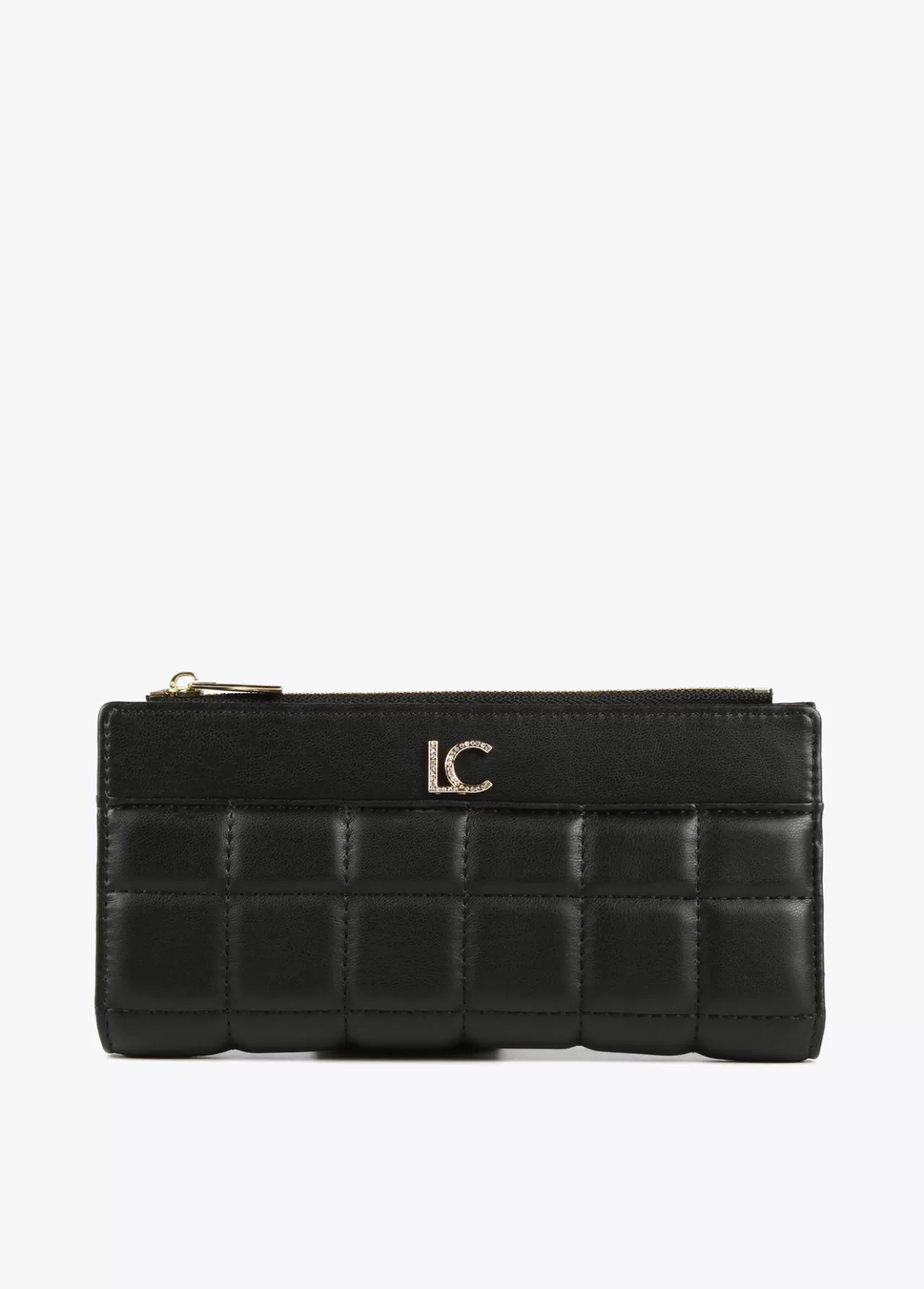 Lola Casademunt Billetero grande acolchado NEGRO Cheap