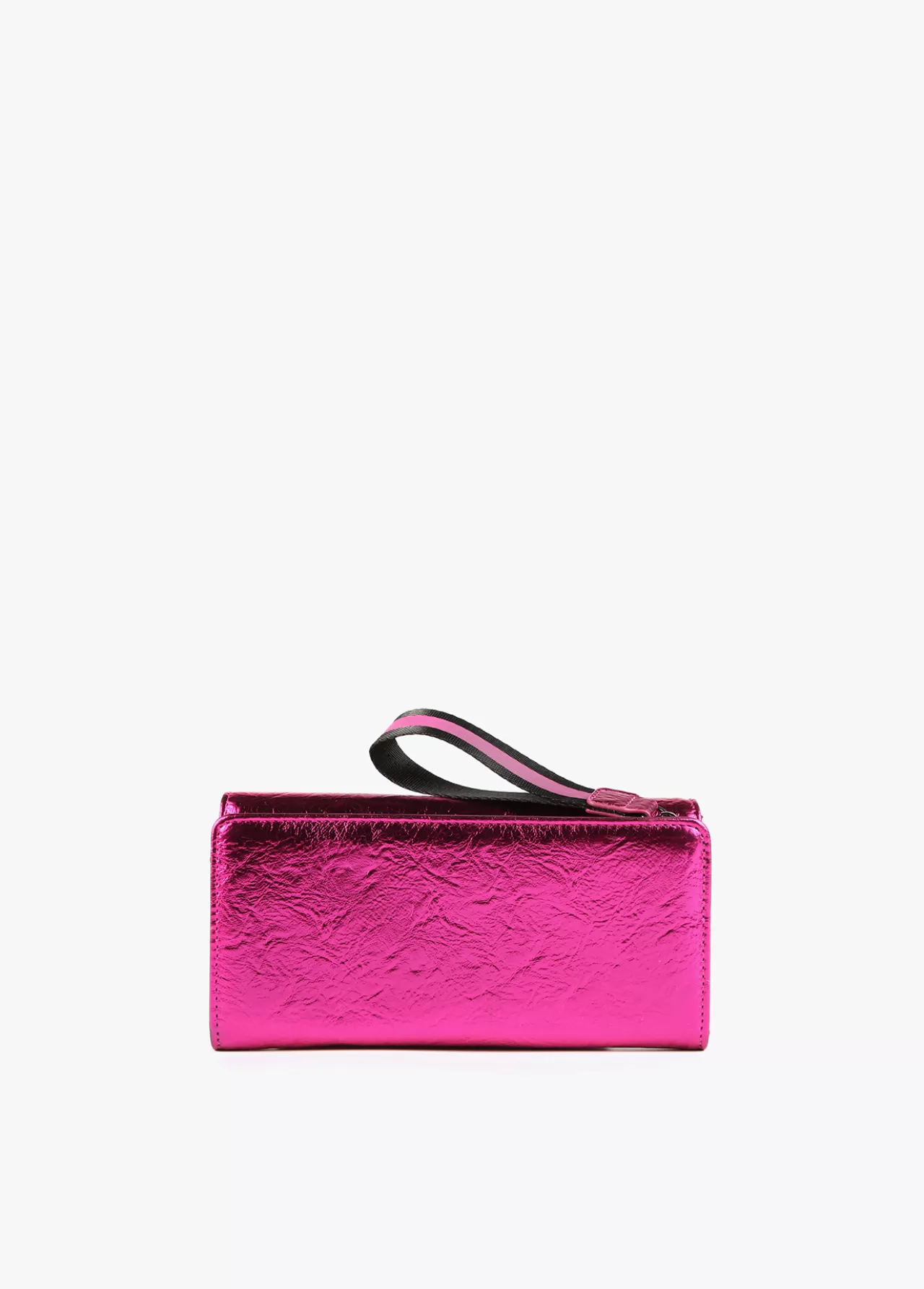 Lola Casademunt Billetero grande metalizado FUCSIA Discount