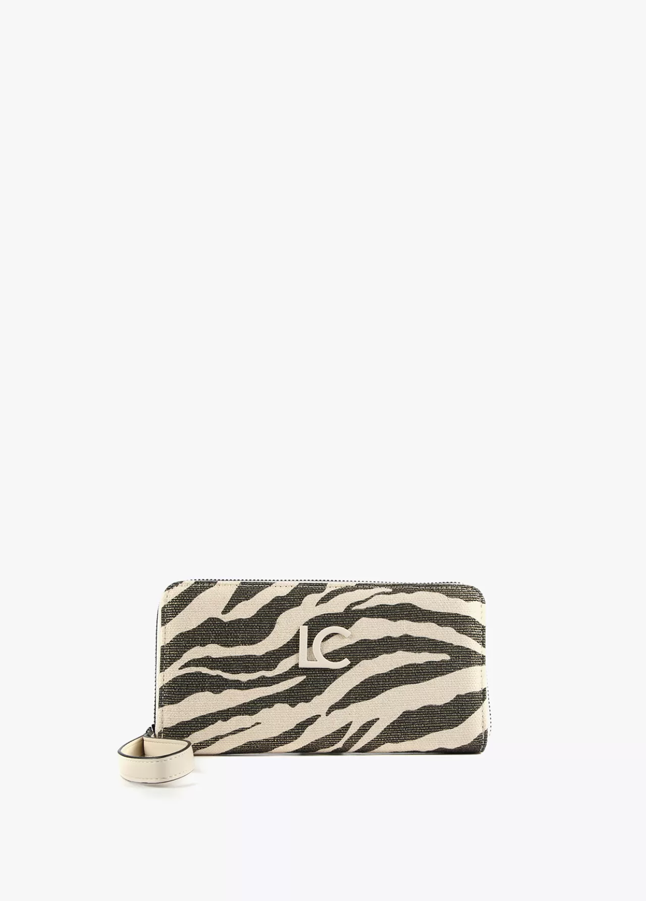 Lola Casademunt Billetero grande tejido zebra CRUDO-MARRON Fashion