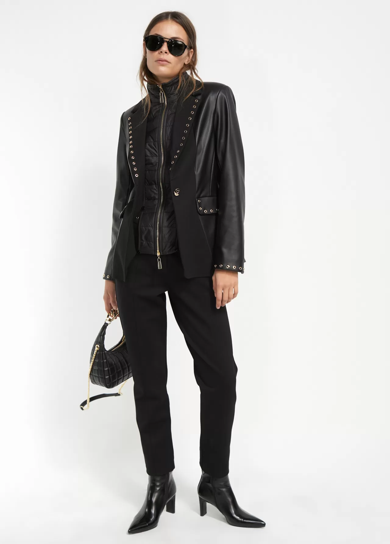 Lola Casademunt Blazer detalle eyelets NEGRO Flash Sale