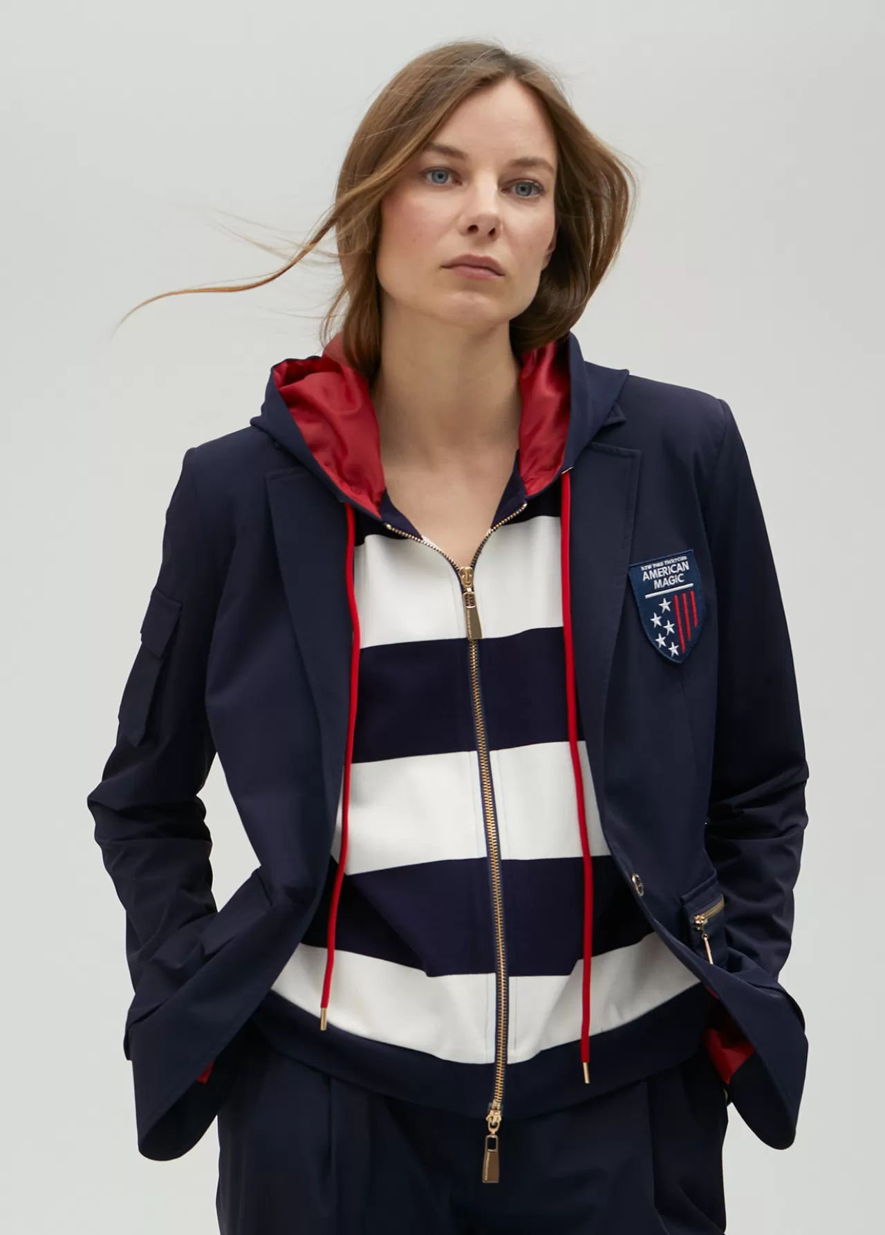 Lola Casademunt Blazer técnica de edición limitada - Lola Casademunt NAVY Flash Sale