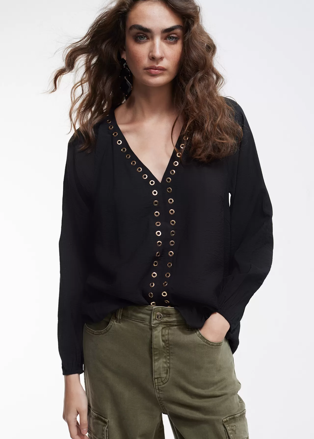 Lola Casademunt Blusa detalle eyelets CRUDO Store