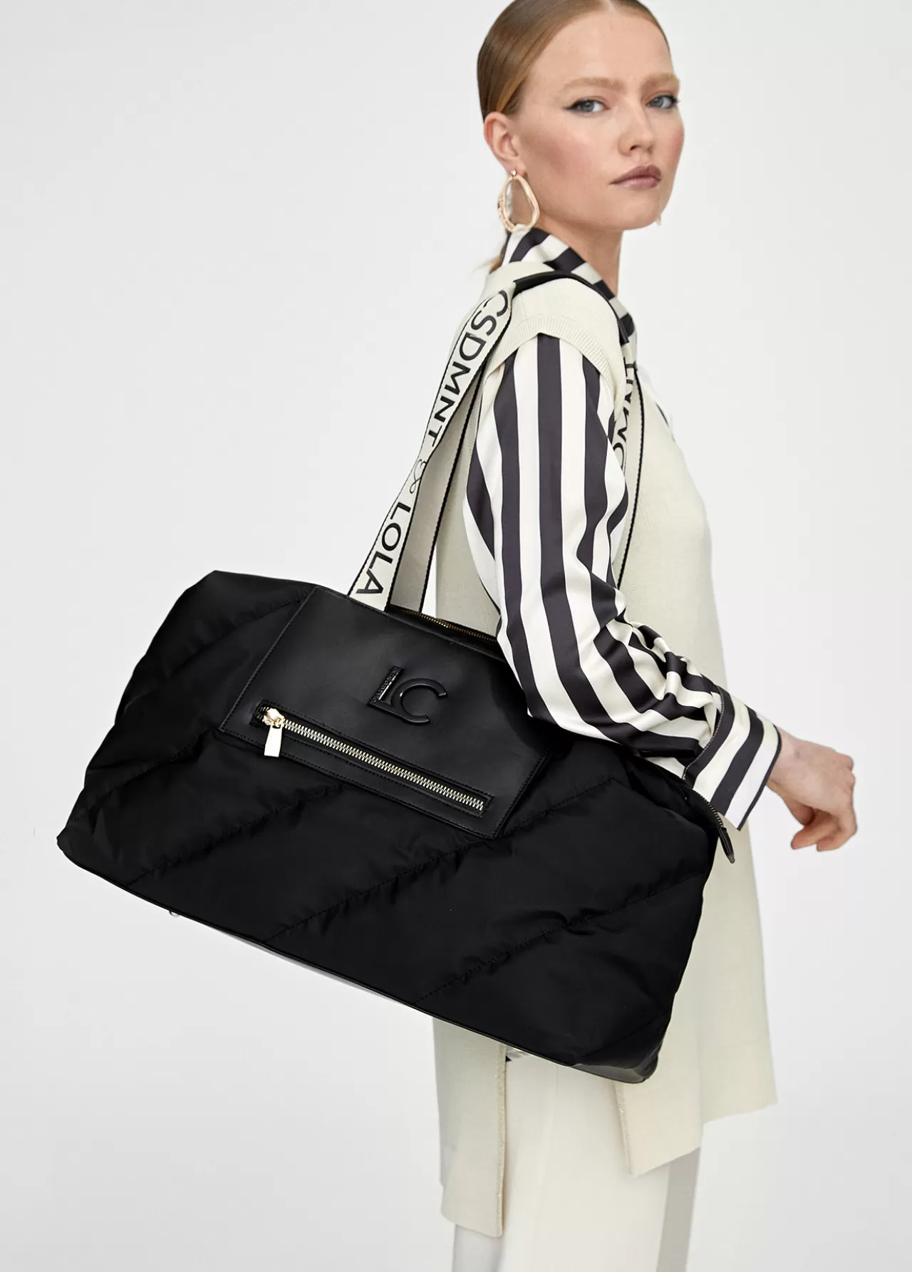 Lola Casademunt Bolsa de viaje weekend acolchado NEGRO Clearance