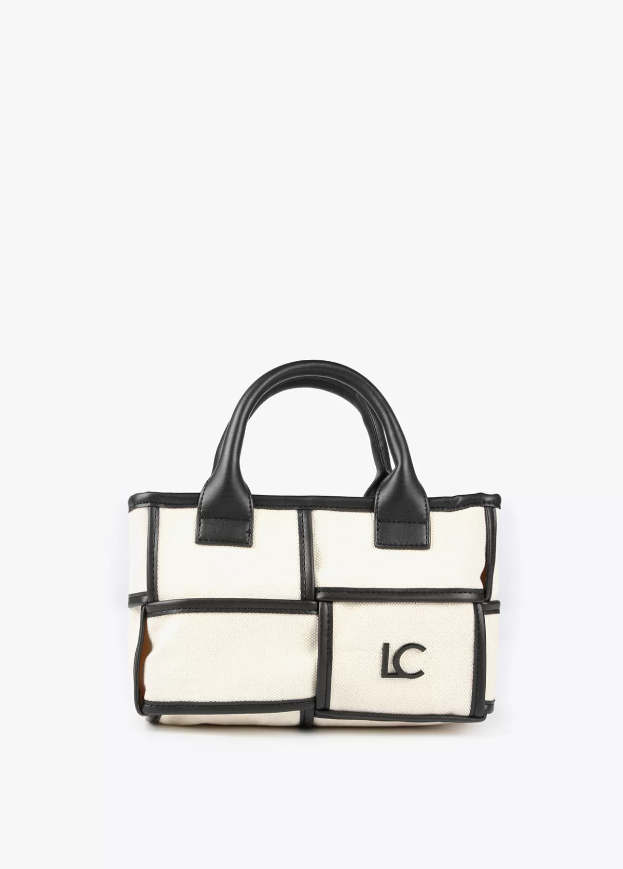 Lola Casademunt Bolso bandolera con detalles a contraste CRUDO-NEGRO Clearance