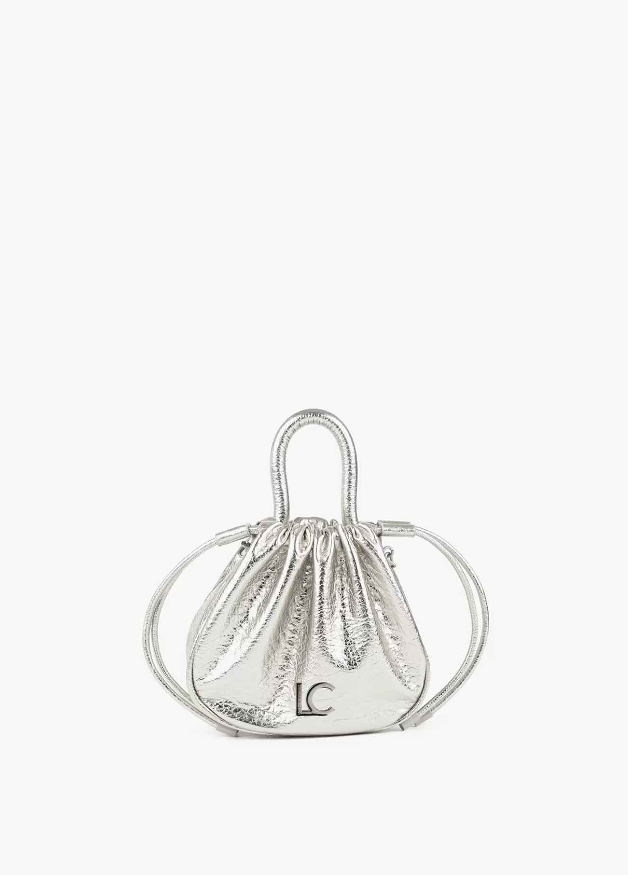 Lola Casademunt Bolso bandolera con logo DORADO Clearance