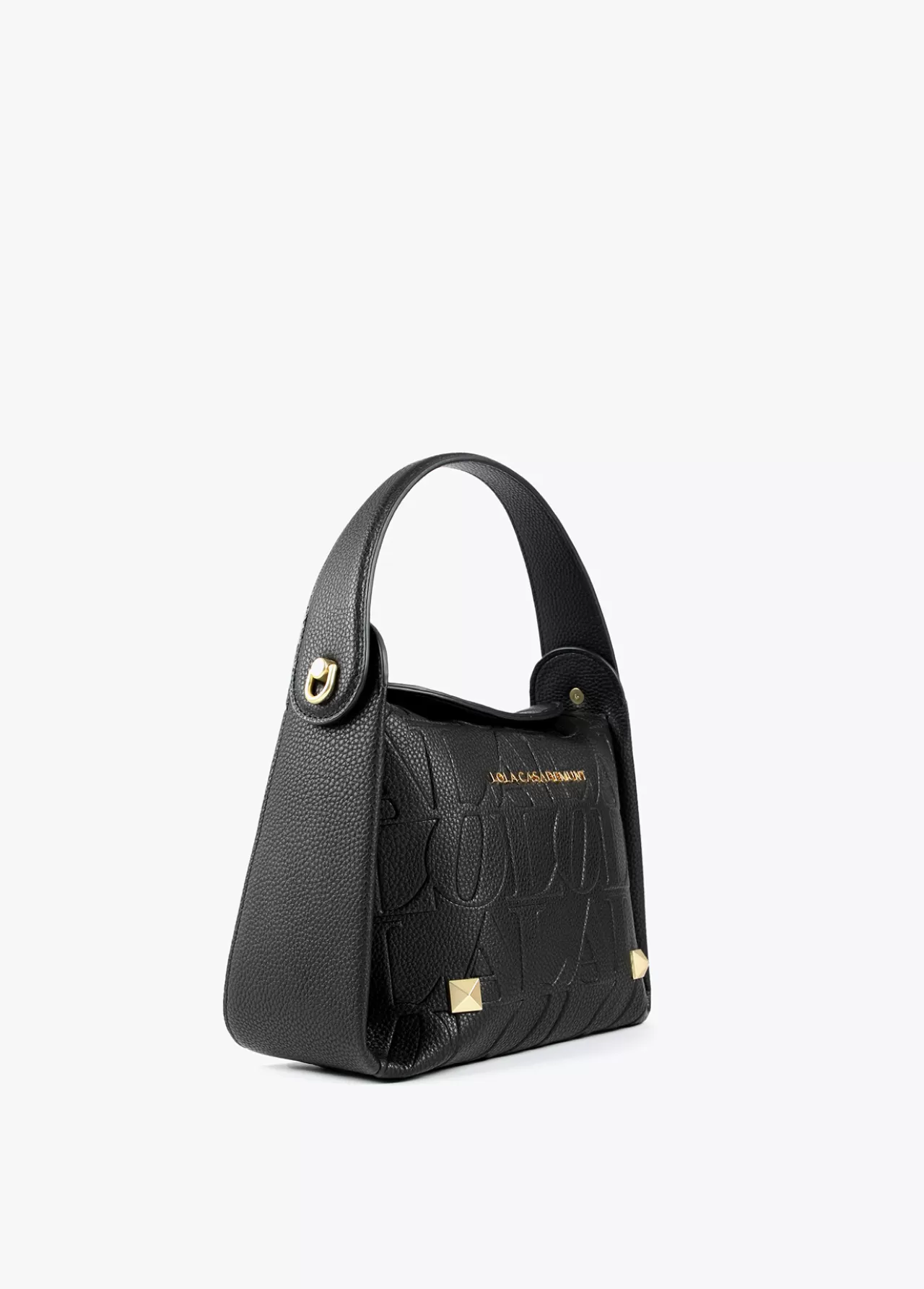 Lola Casademunt Bolso bandolera con logo grabado NEGRO Store