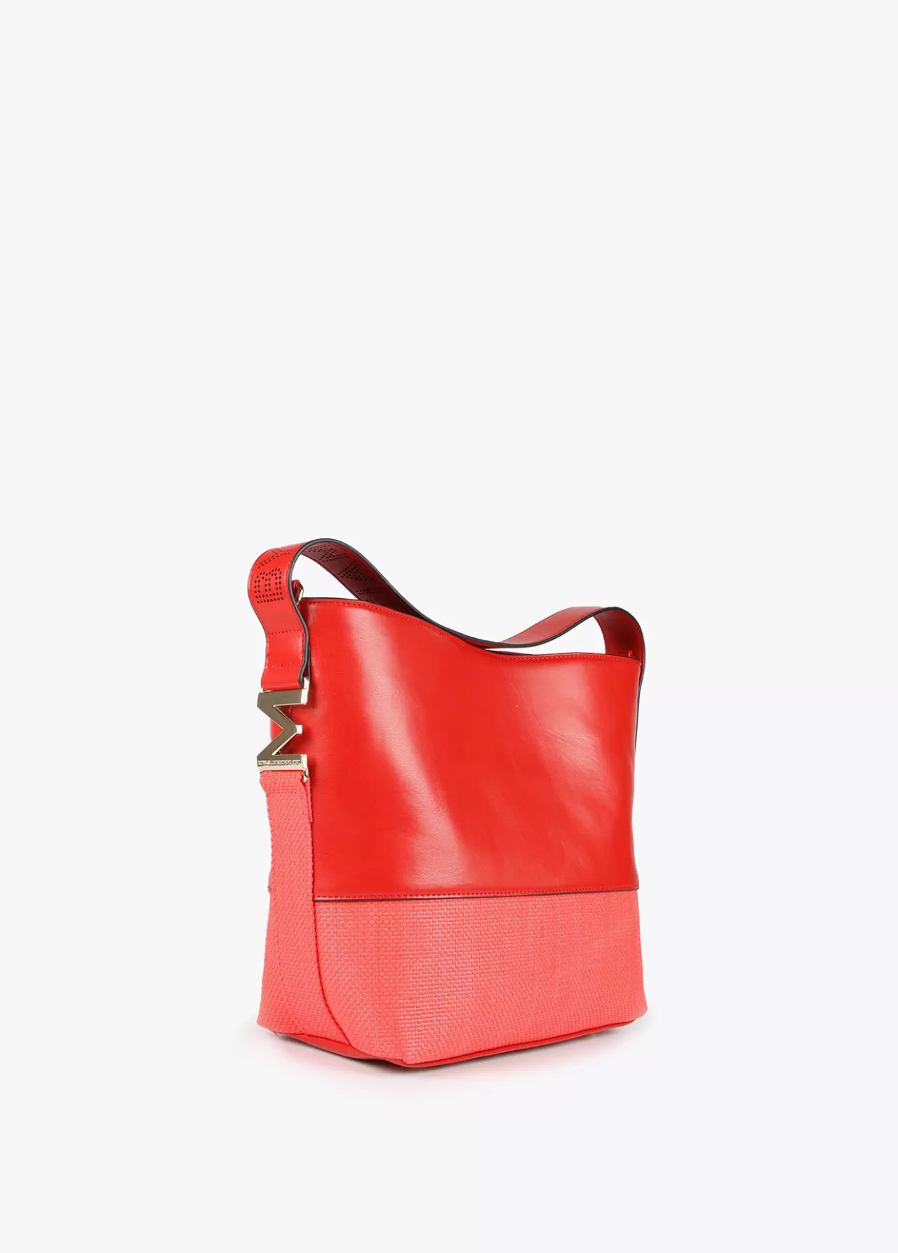 Lola Casademunt Bolso bandolera materiales combinados ROJO Best Sale