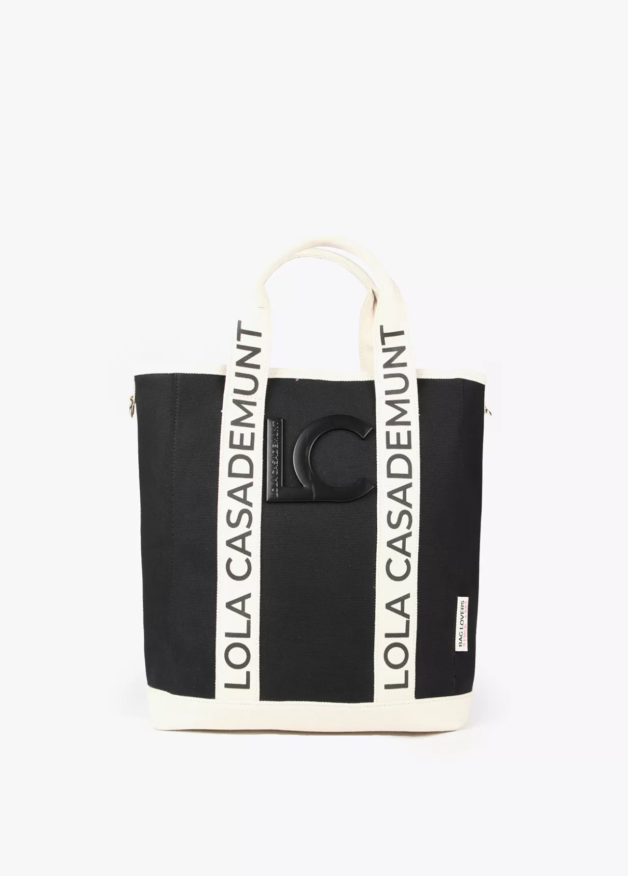 Lola Casademunt Bolso canvas NEGRO-CRUDO Cheap