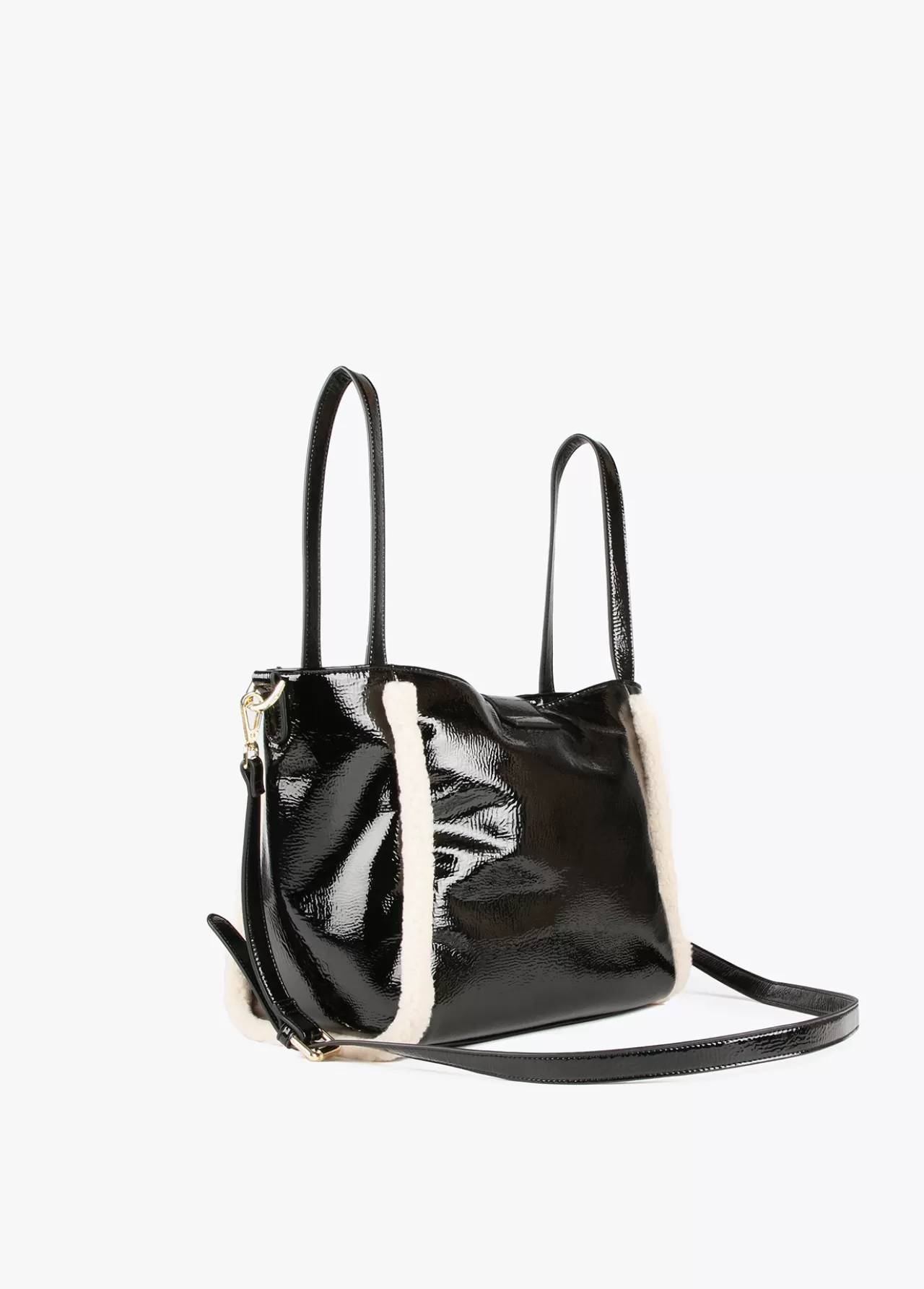 Lola Casademunt Bolso efecto piel brillante NEGRO Best