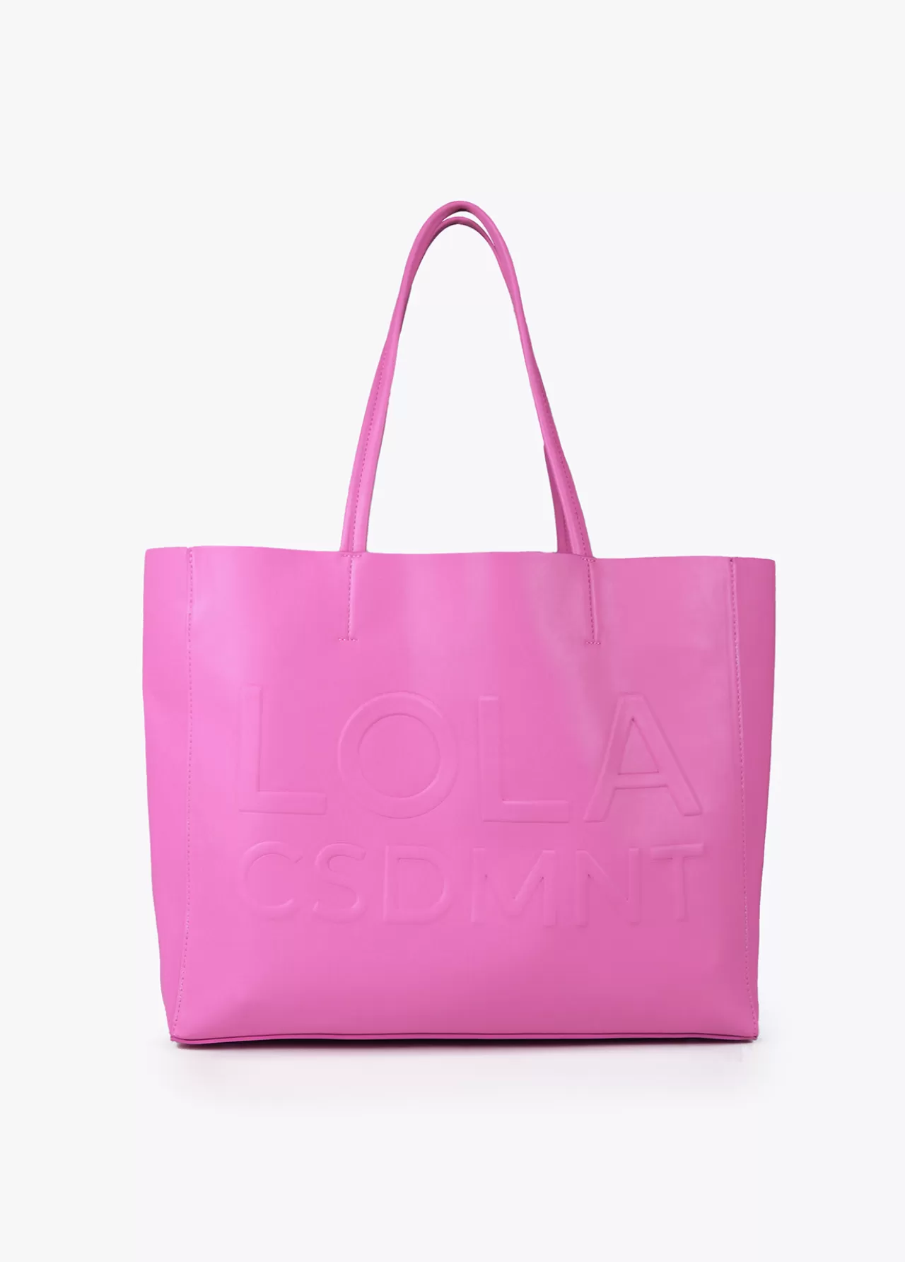 Lola Casademunt Bolso shopper con logo en relieve FUCSIA Cheap