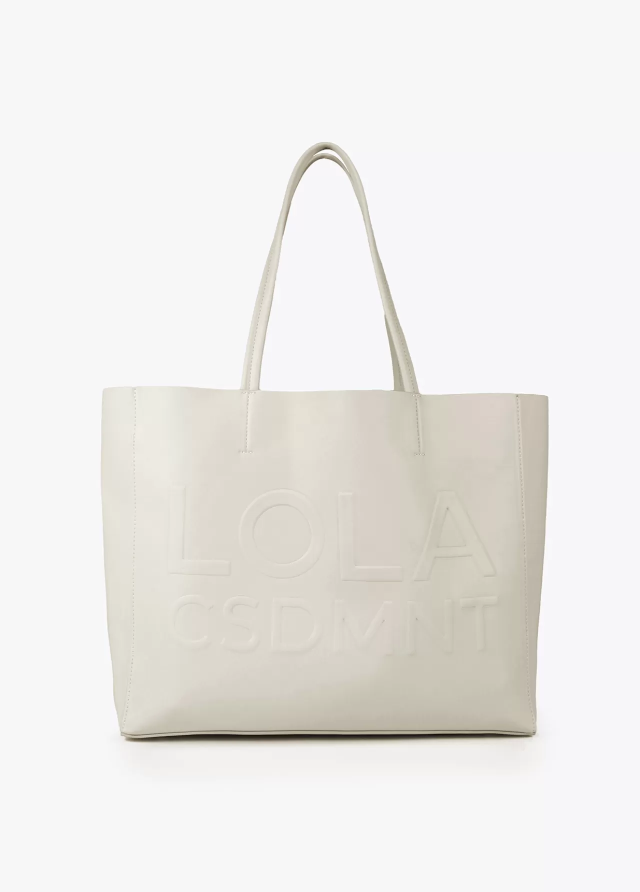 Lola Casademunt Bolso shopper con logo en relieve. FUCSIA Clearance