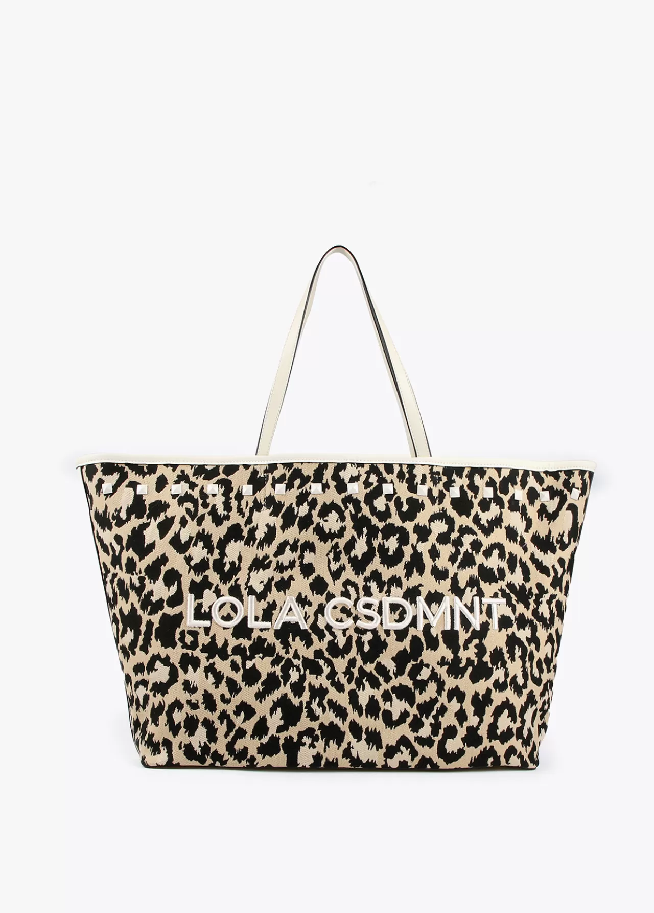 Lola Casademunt Bolso shopper loneta animal print CRUDO-MARRON Fashion