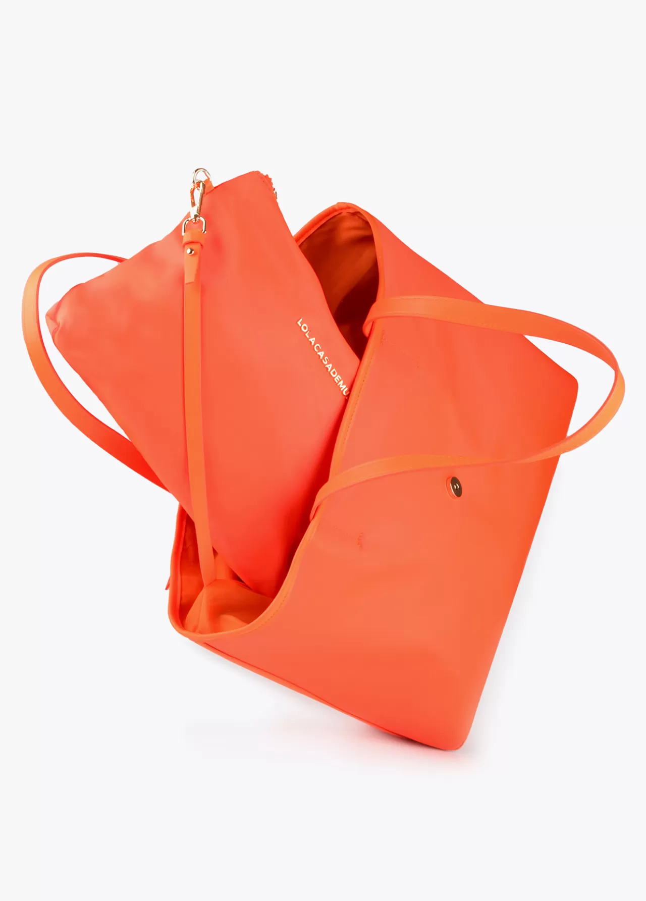 Lola Casademunt Bolso shopper nylon fluor FUCSIA Flash Sale