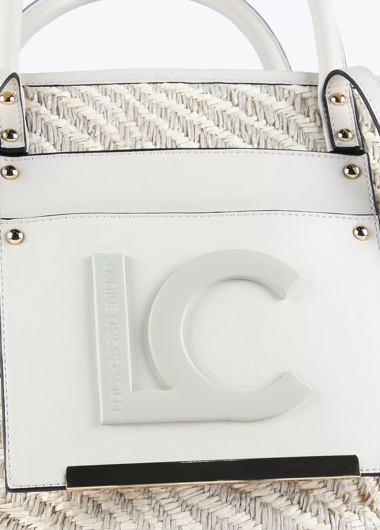 Lola Casademunt Bolso shopper tipo cesta NEGRO-BLANCO Best Sale
