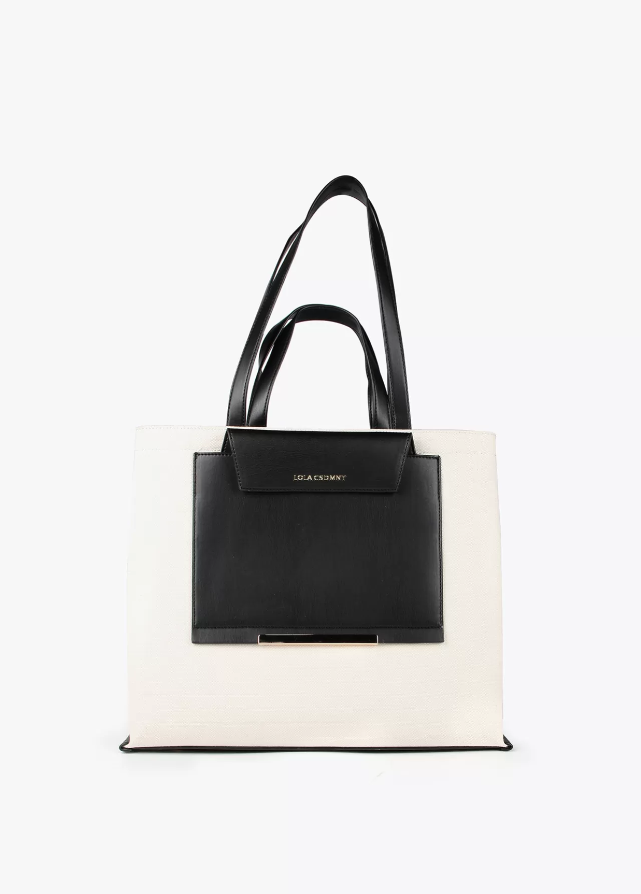 Lola Casademunt Bolso tipo shopper bicolor CRUDO-NEGRO Fashion