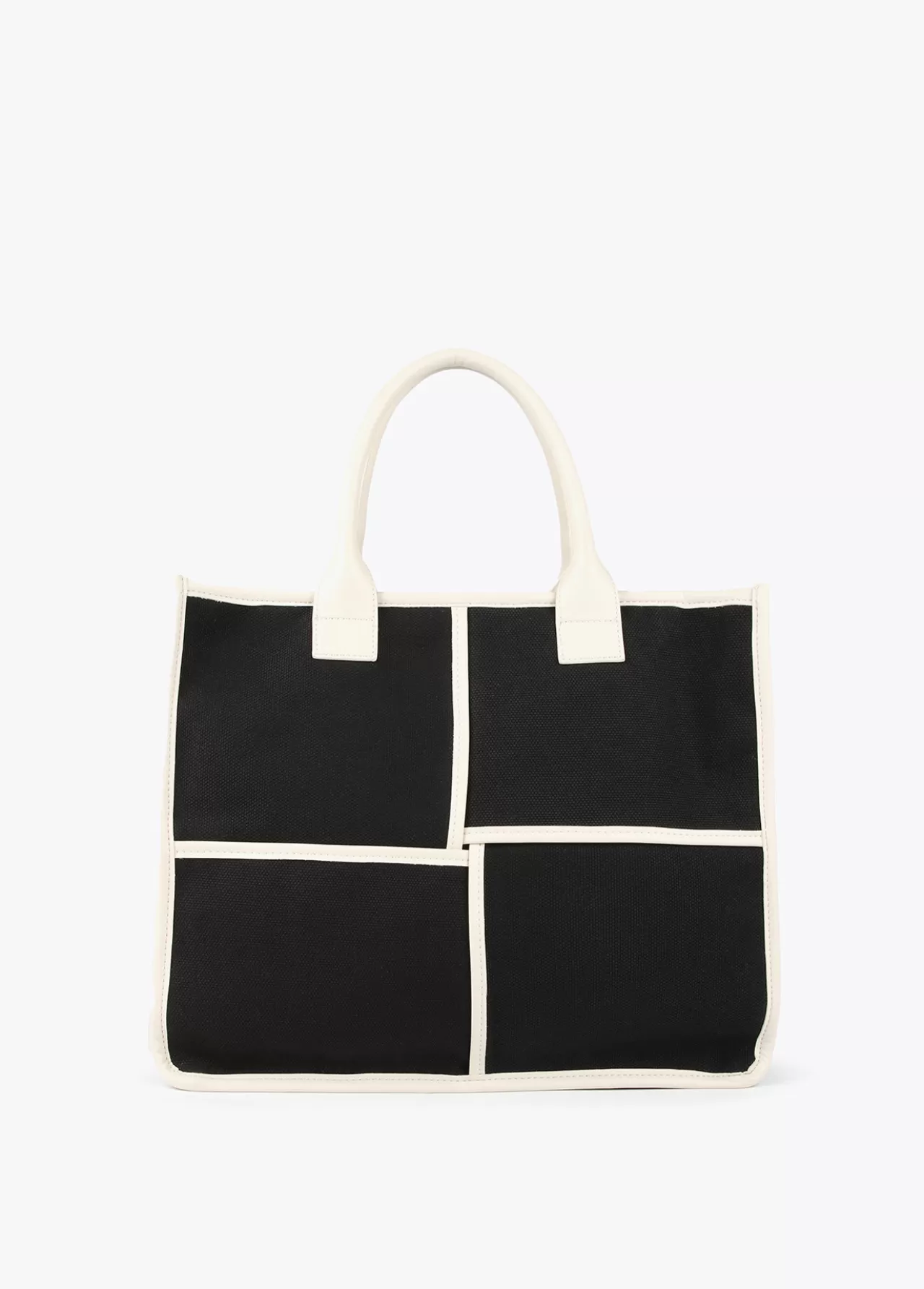 Lola Casademunt Bolso tipo shopper blanco y negro CRUDO-NEGRO Store