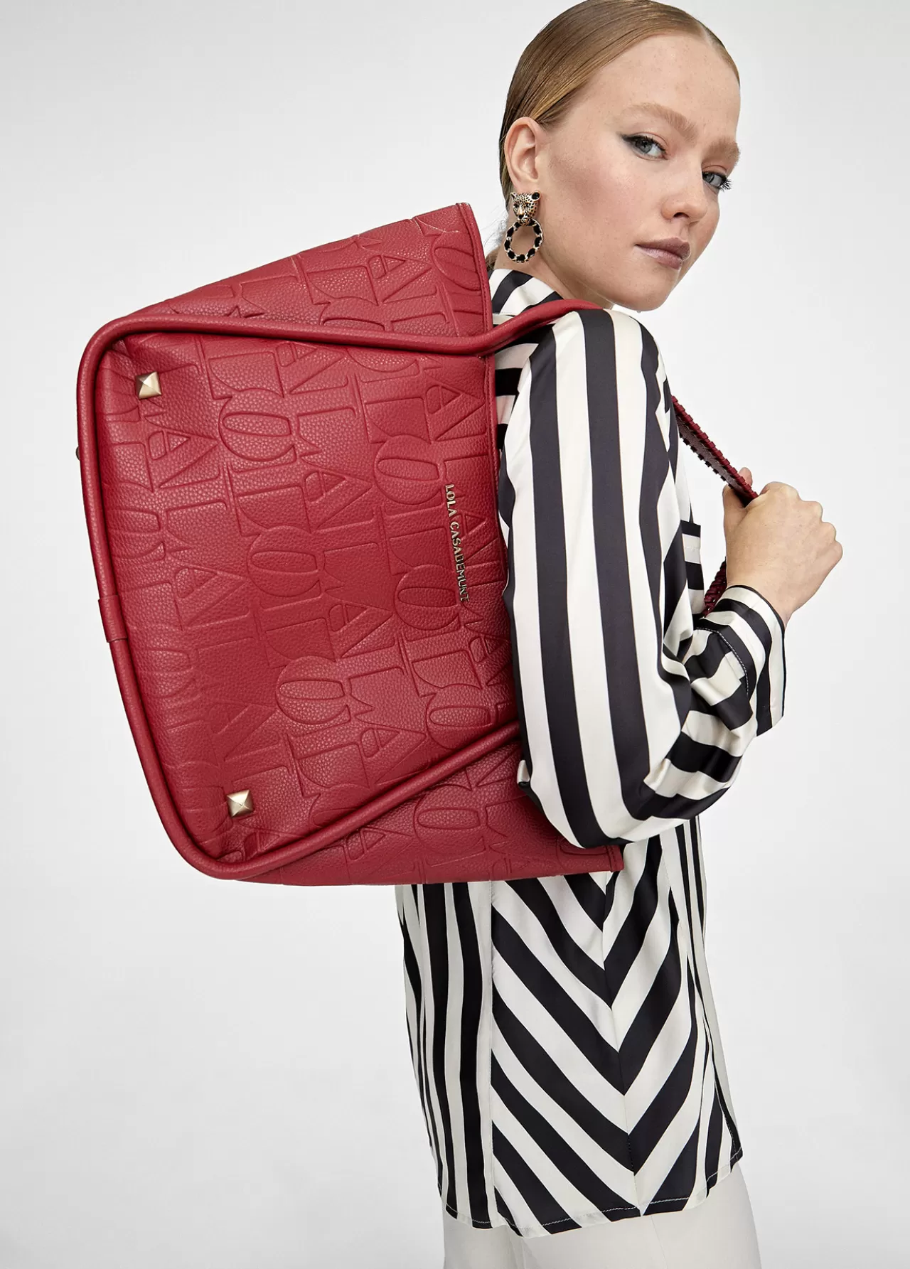 Lola Casademunt Bolso tipo shopper grabado NEGRO Cheap