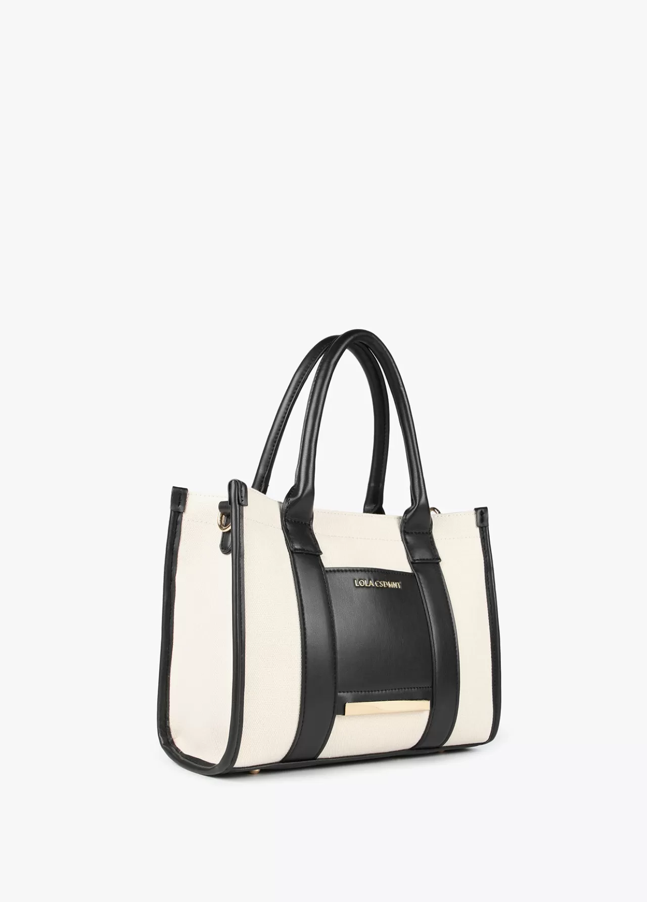 Lola Casademunt Bolso tipo shopper pequeño CRUDO-NEGRO Outlet