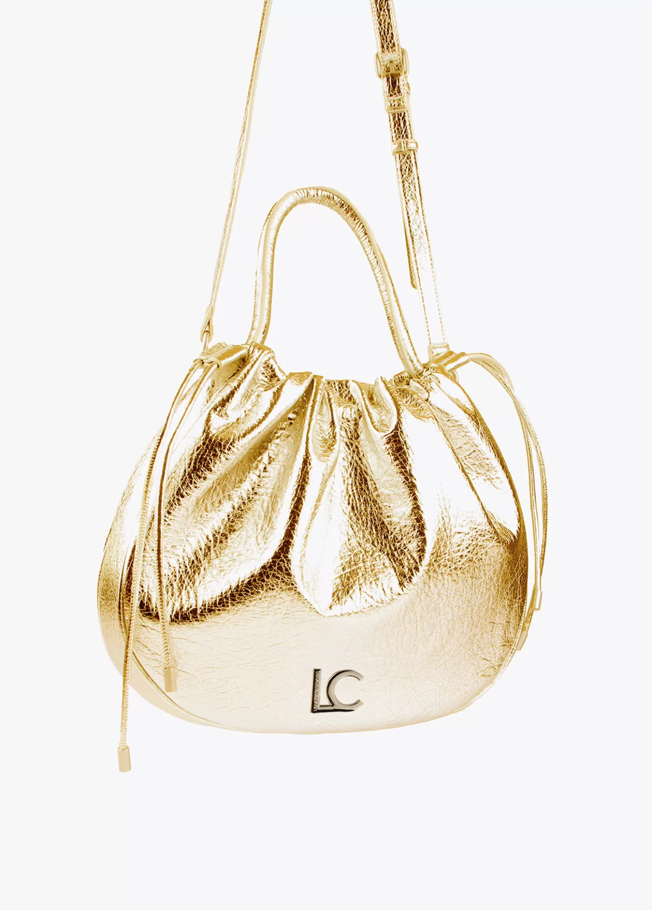 Lola Casademunt Bolso tipo shopper semicircular DORADO New