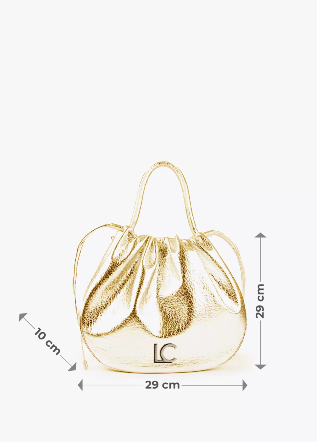 Lola Casademunt Bolso tipo shopper semicircular DORADO New