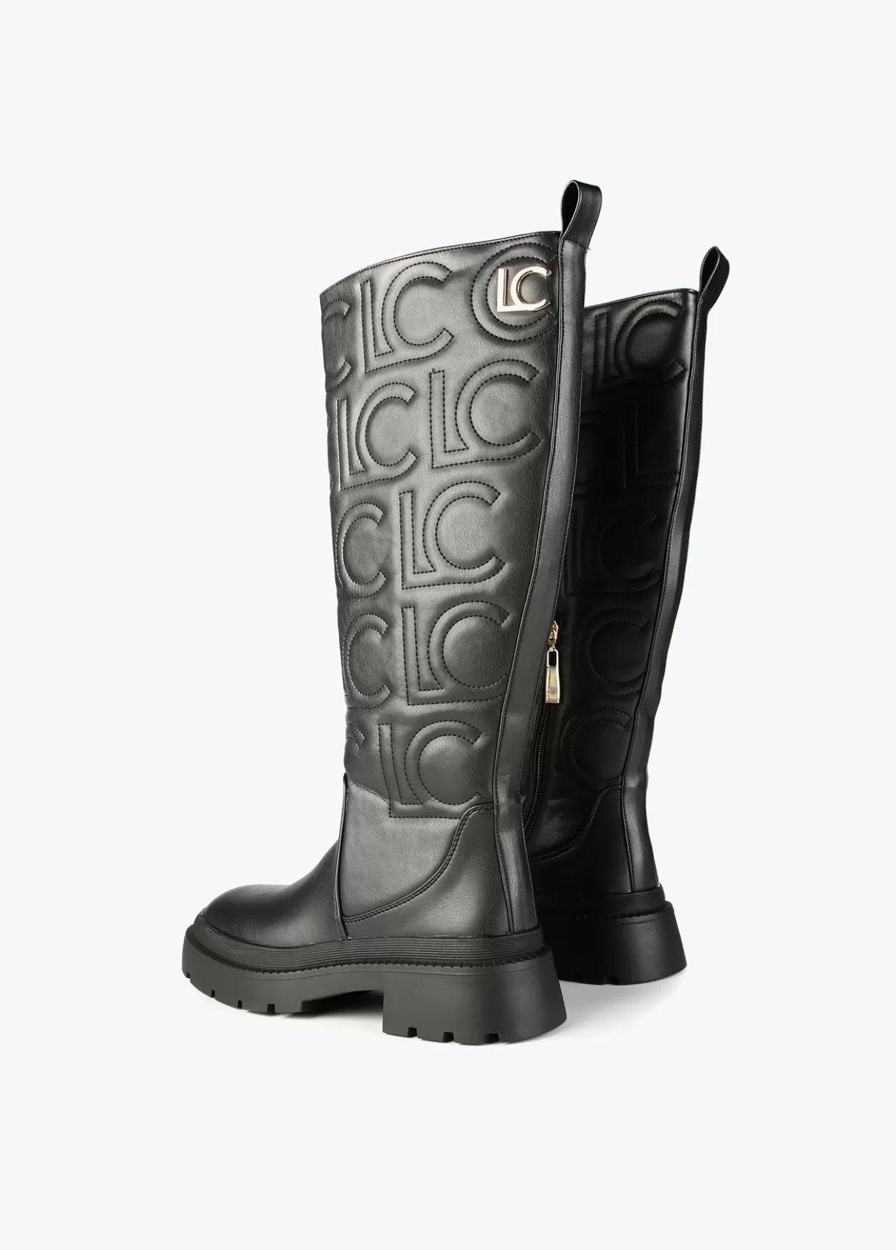 Lola Casademunt Bota alta logotipada |  COLECCIÓN LOLA | Lola Casademunt NEGRO Best Sale