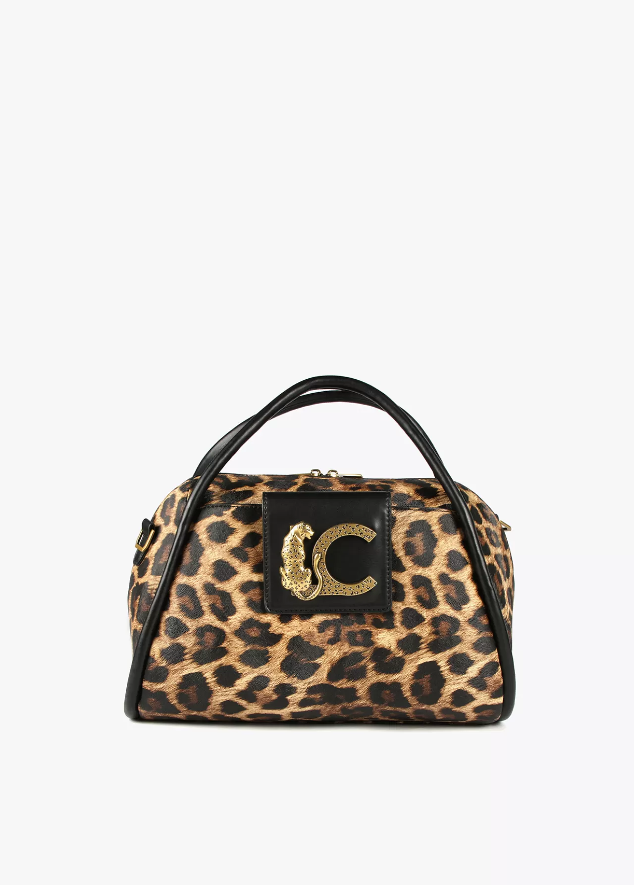 Lola Casademunt Bowling efecto piel animal print MARRON-NEGRO Discount