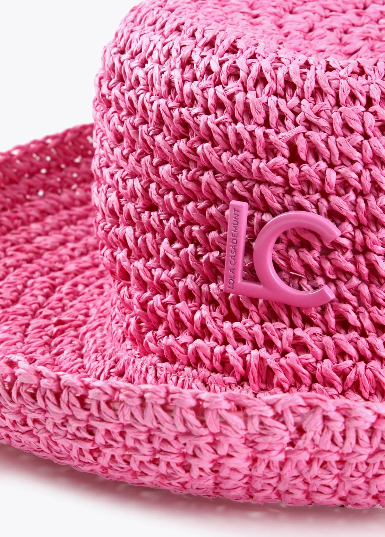 Lola Casademunt Bucket efecto ráfia y crochet NEGRO Online