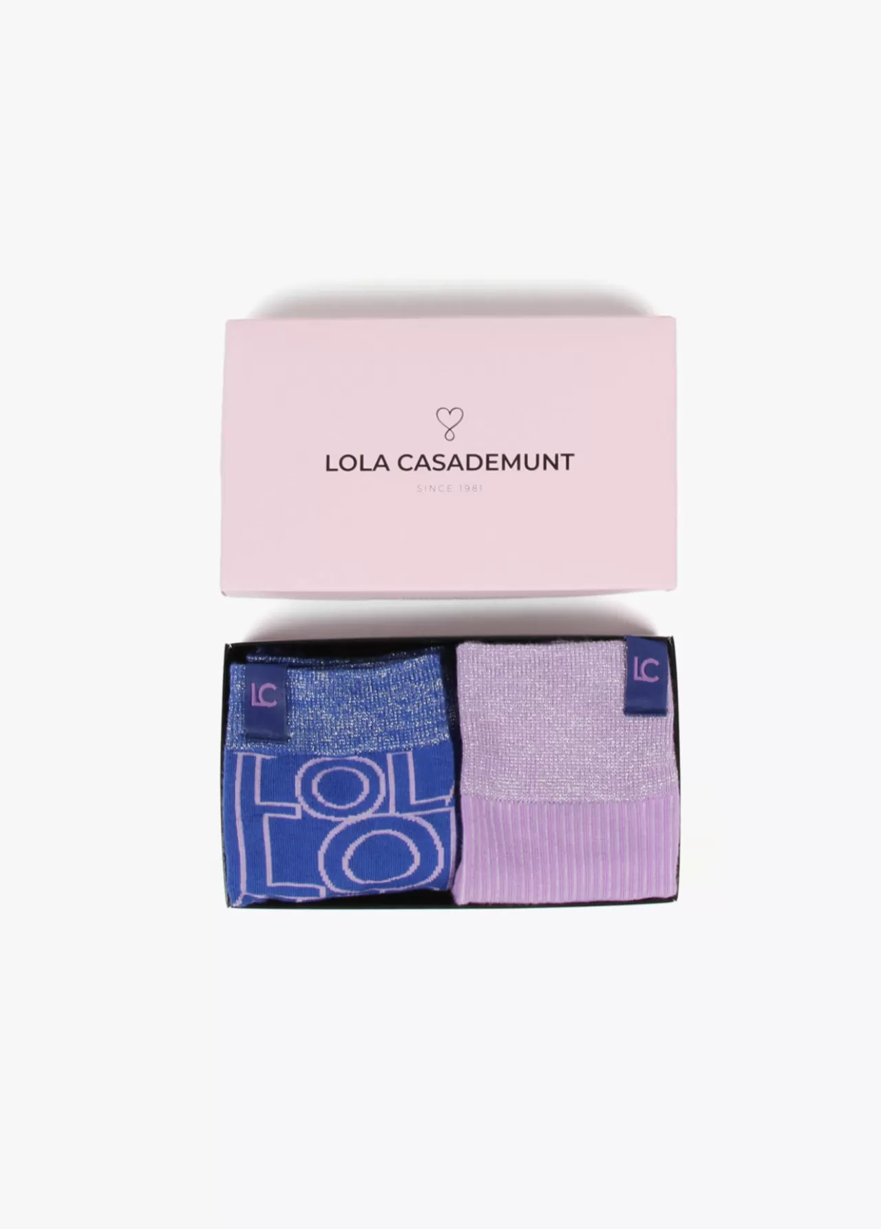 Lola Casademunt Caja pack calcetines ROSA-ROJO Sale