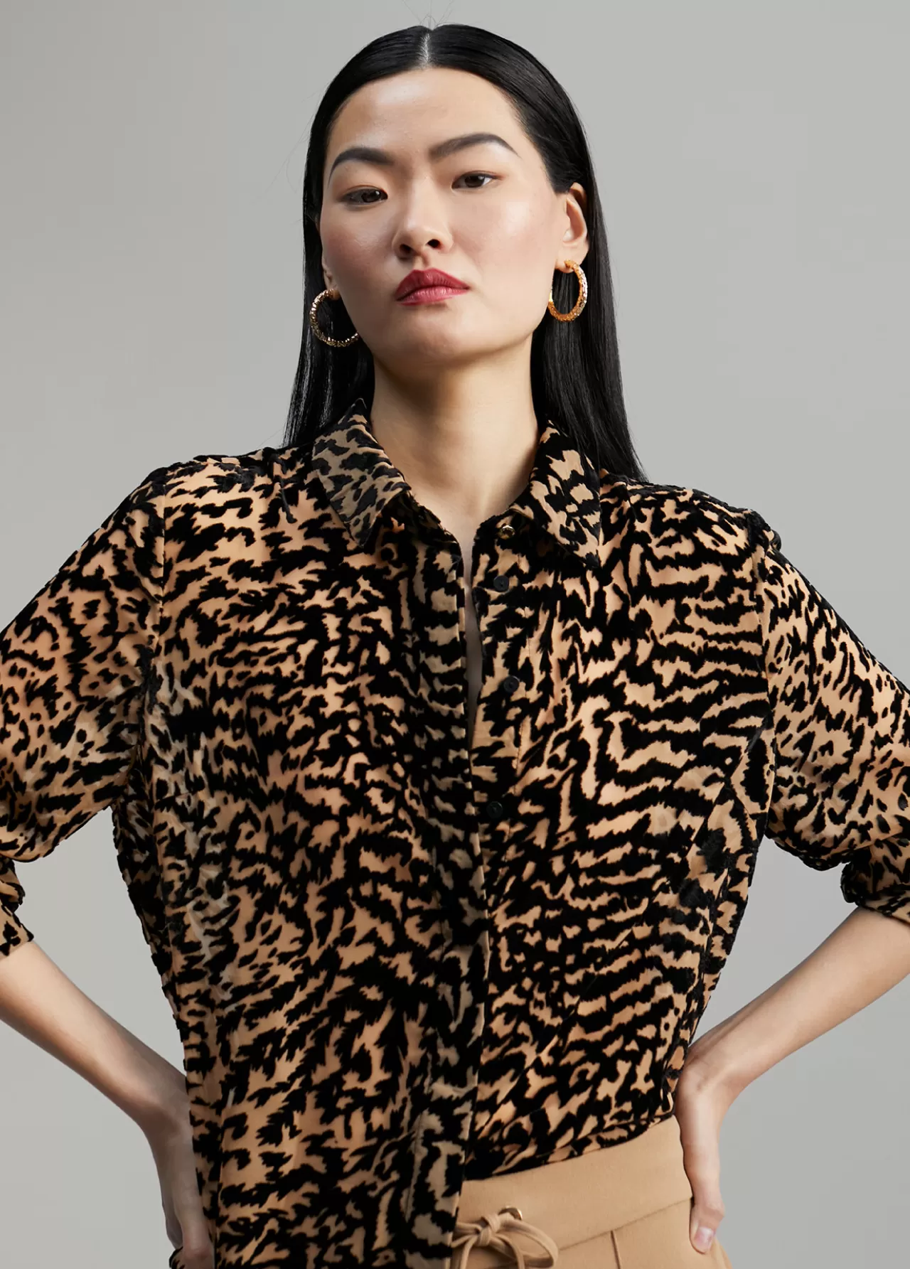 Lola Casademunt Camisa animal print MARRON-NEGRO Best