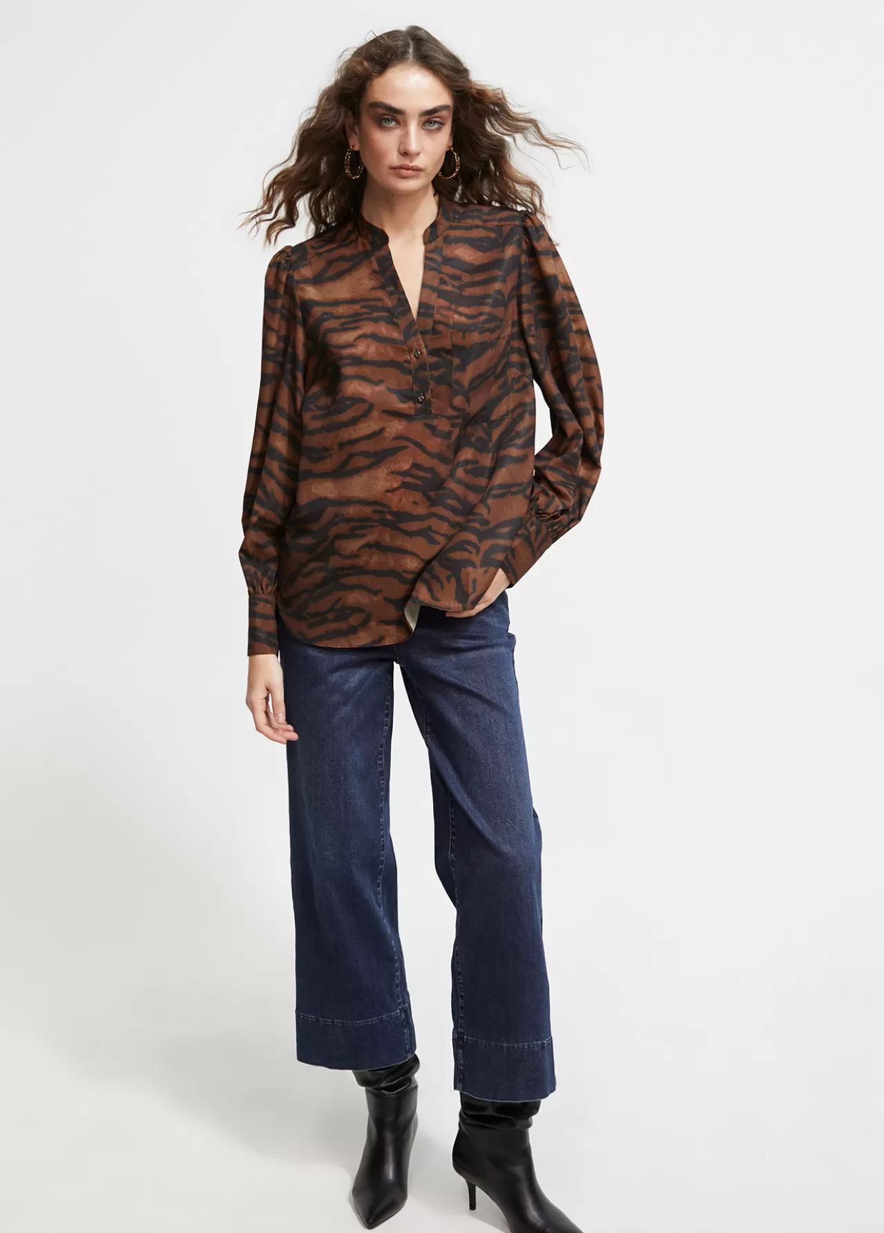 Lola Casademunt Camisa animal print MARRON-NEGRO Store