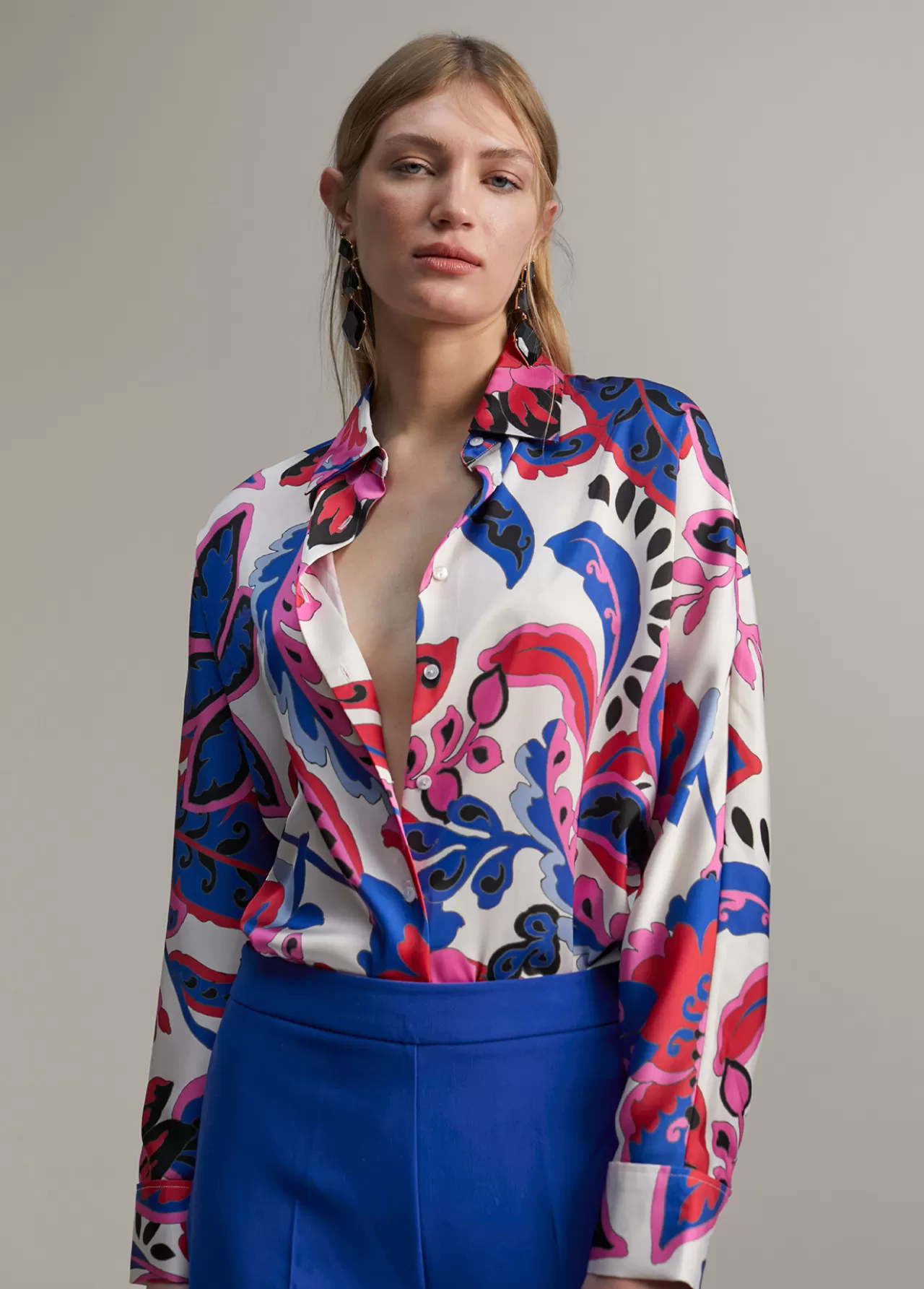 Lola Casademunt Camisa estampada paisley ROSA-MULTICOLOR Flash Sale