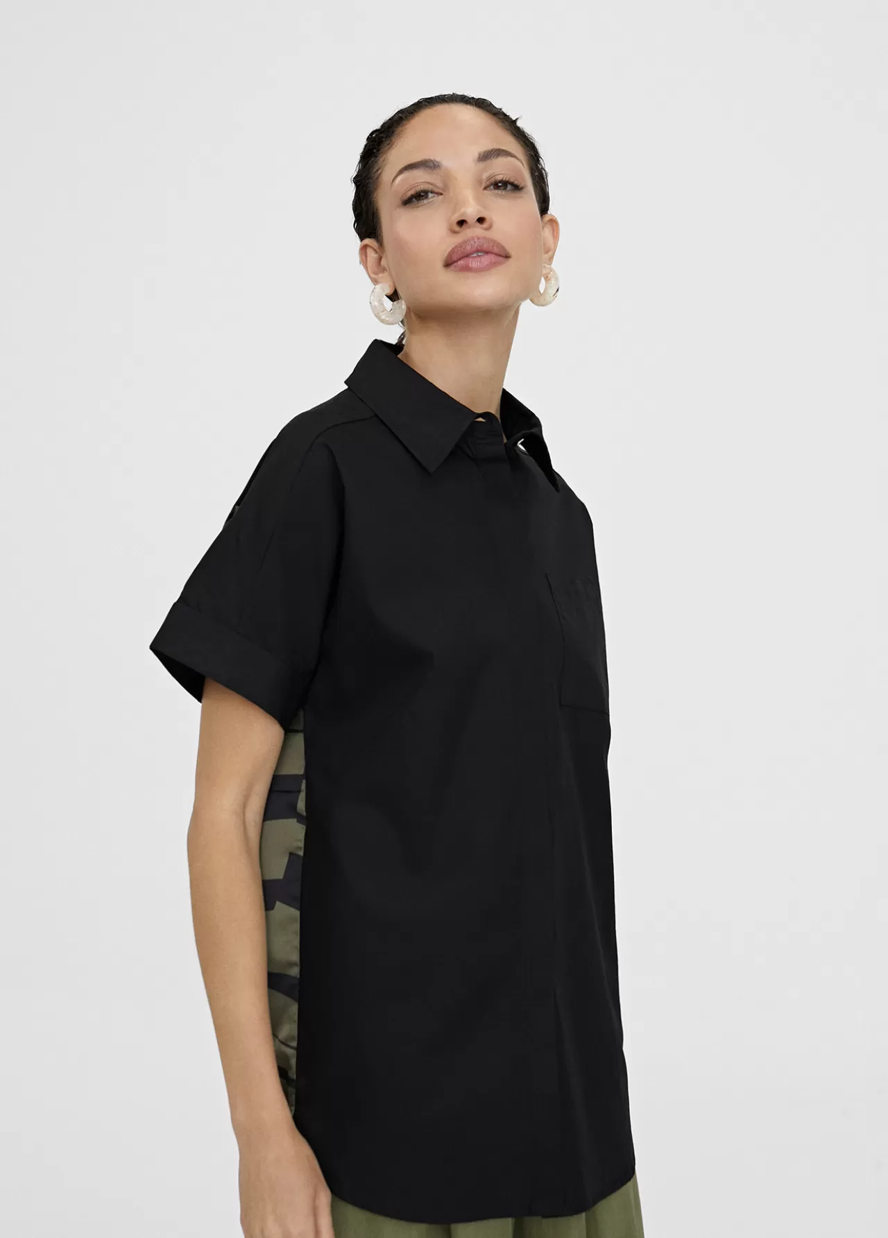 Lola Casademunt Camisa estampado espalda NEGRO-VERDE Cheap