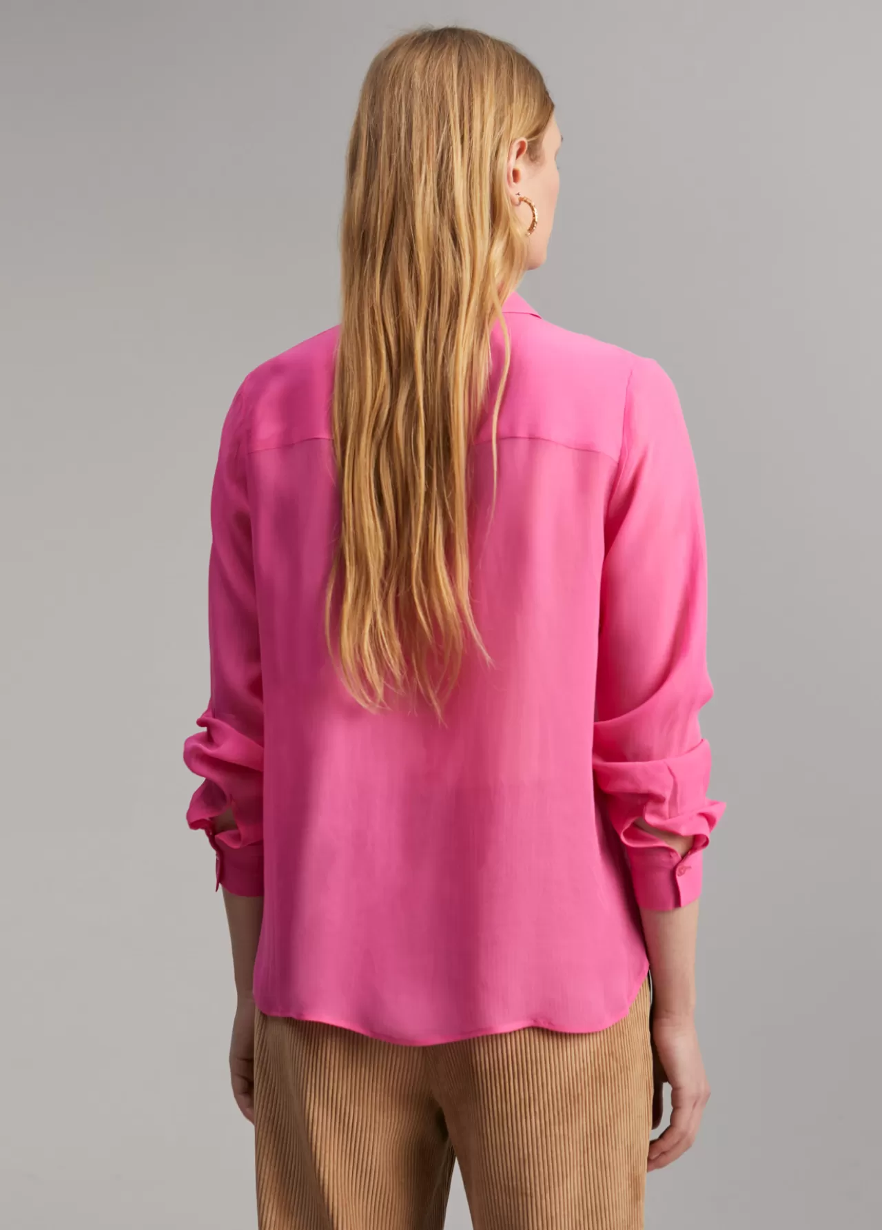 Lola Casademunt Camisa transparencia bolsillos ROSA Fashion