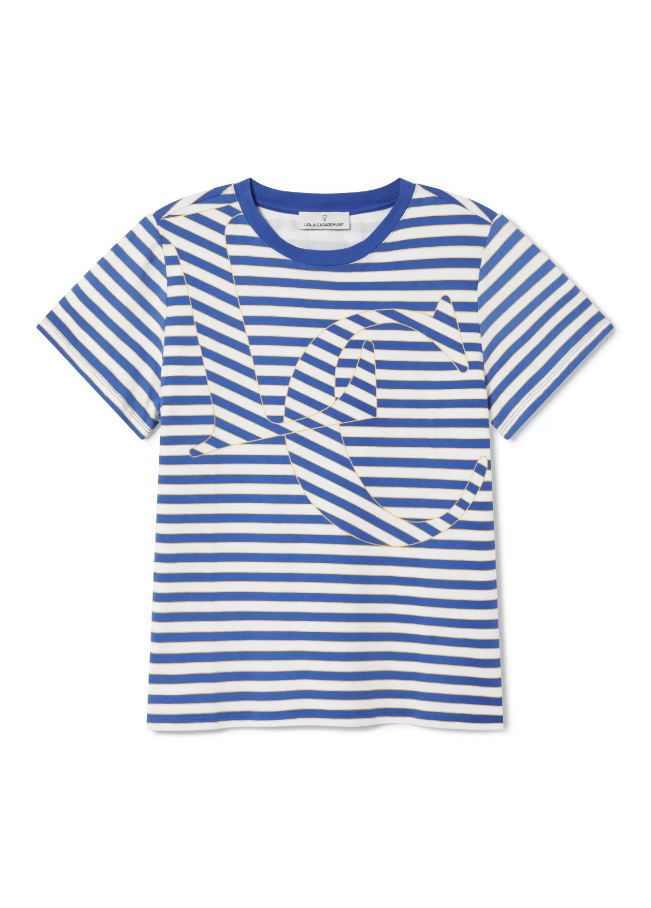 Lola Casademunt Camiseta rayas posicionado LC AZUL-BLANCO Fashion