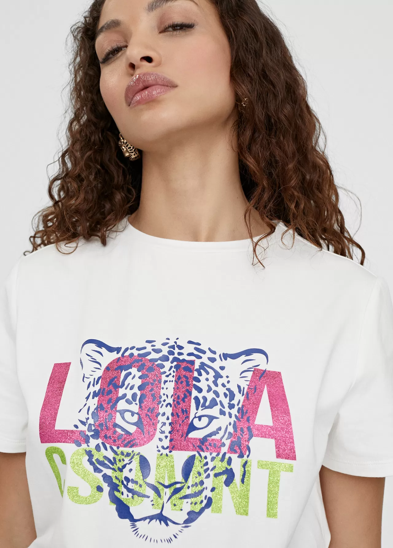 Lola Casademunt Camiseta tigre BLANCO-ROSA Best