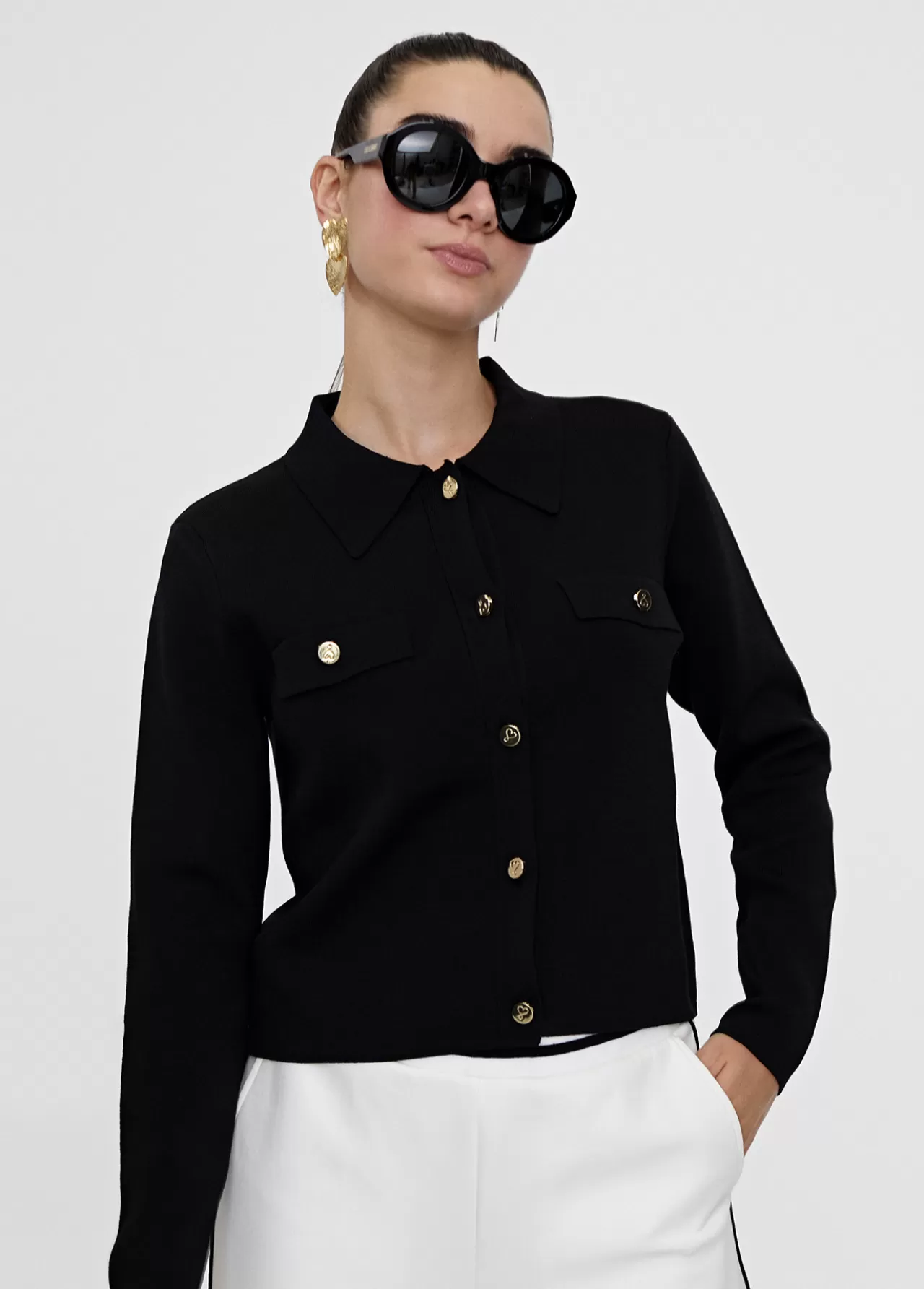 Lola Casademunt Chaqueta punto con botones NEGRO Cheap