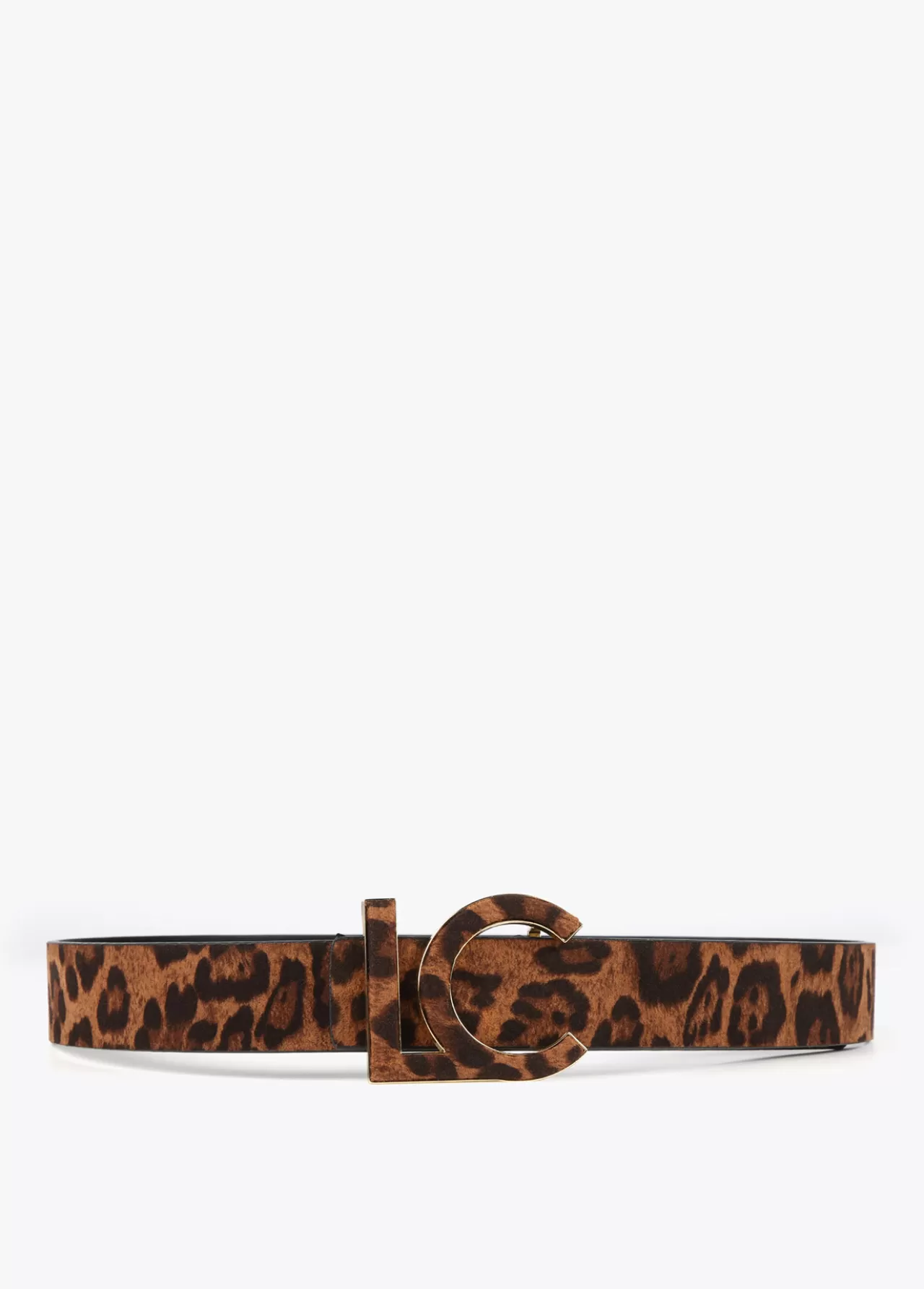 Lola Casademunt Cinturón reversible animal print MARRON-NEGRO Cheap