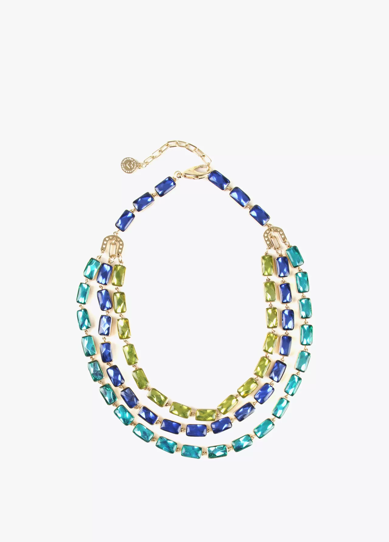 Lola Casademunt Collar cristales multicolor AZUL-AMARILLO Cheap