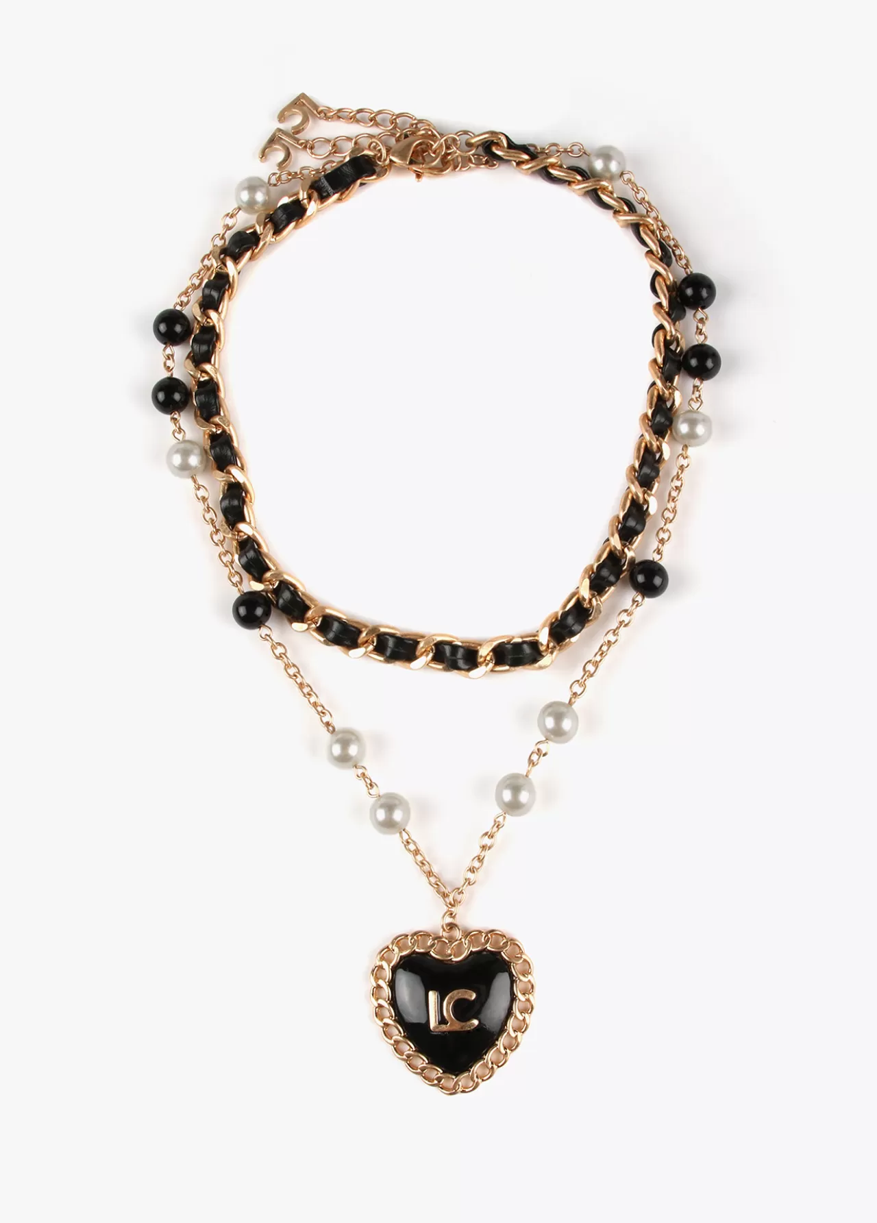 Lola Casademunt Collar doble METAL-NEGRO Clearance