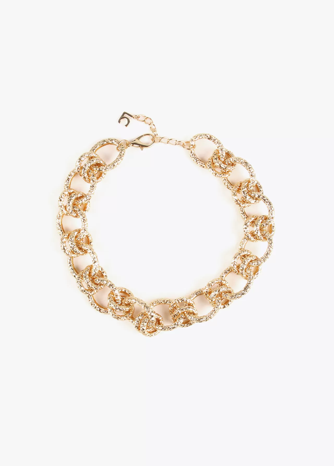 Lola Casademunt Collar gargantilla dorada con textura DORADO Outlet