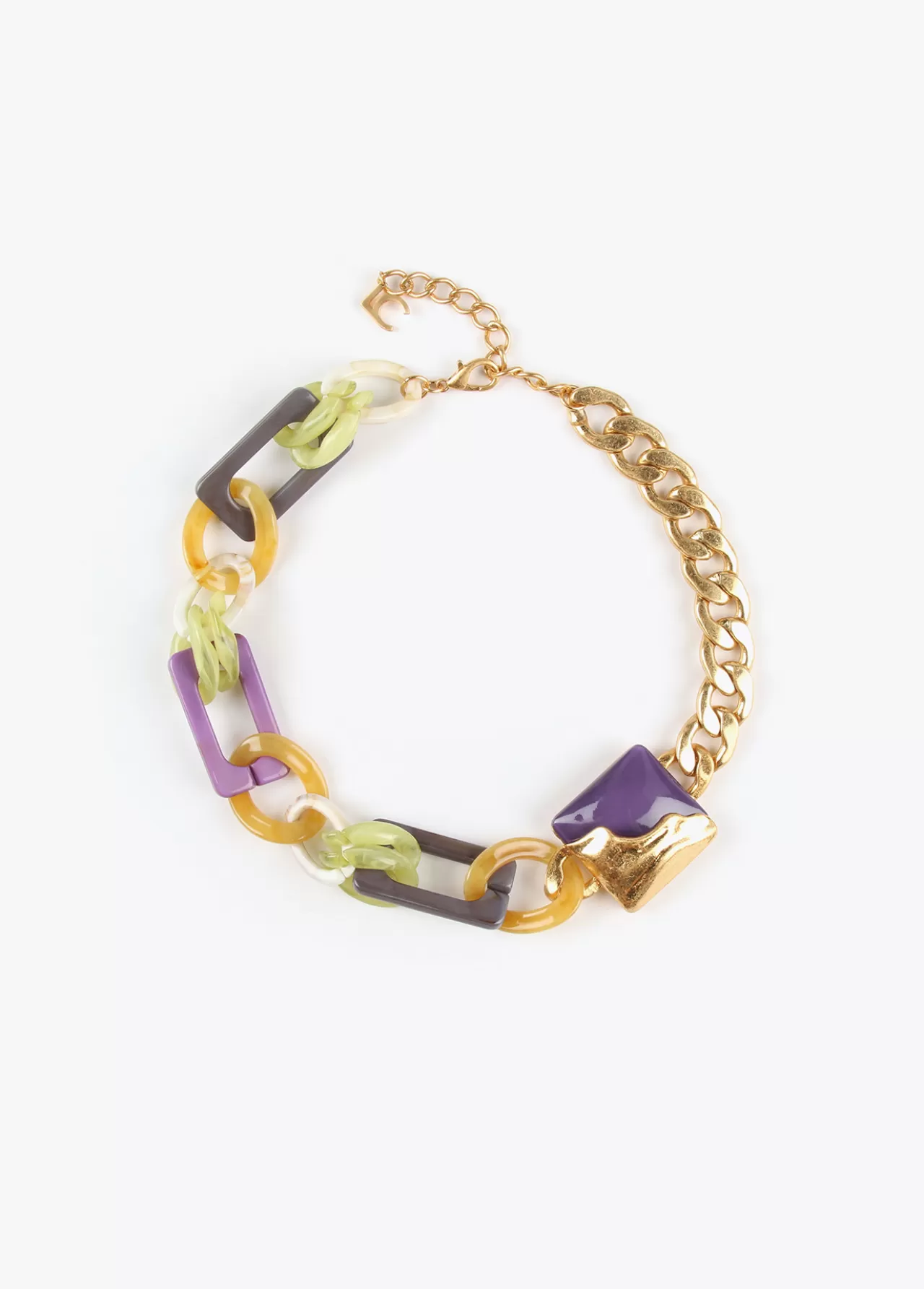 Lola Casademunt Collar gargantilla dorado con colores combinados METAL-MULTICOLOR New