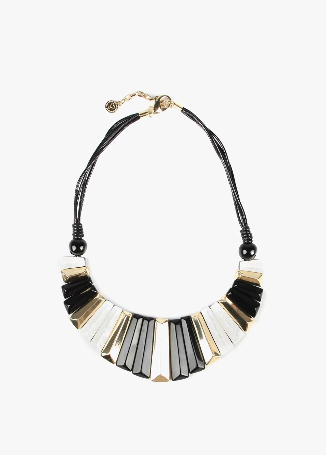 Lola Casademunt Collar multi piezas tricolor BLANCO-NEGRO Hot