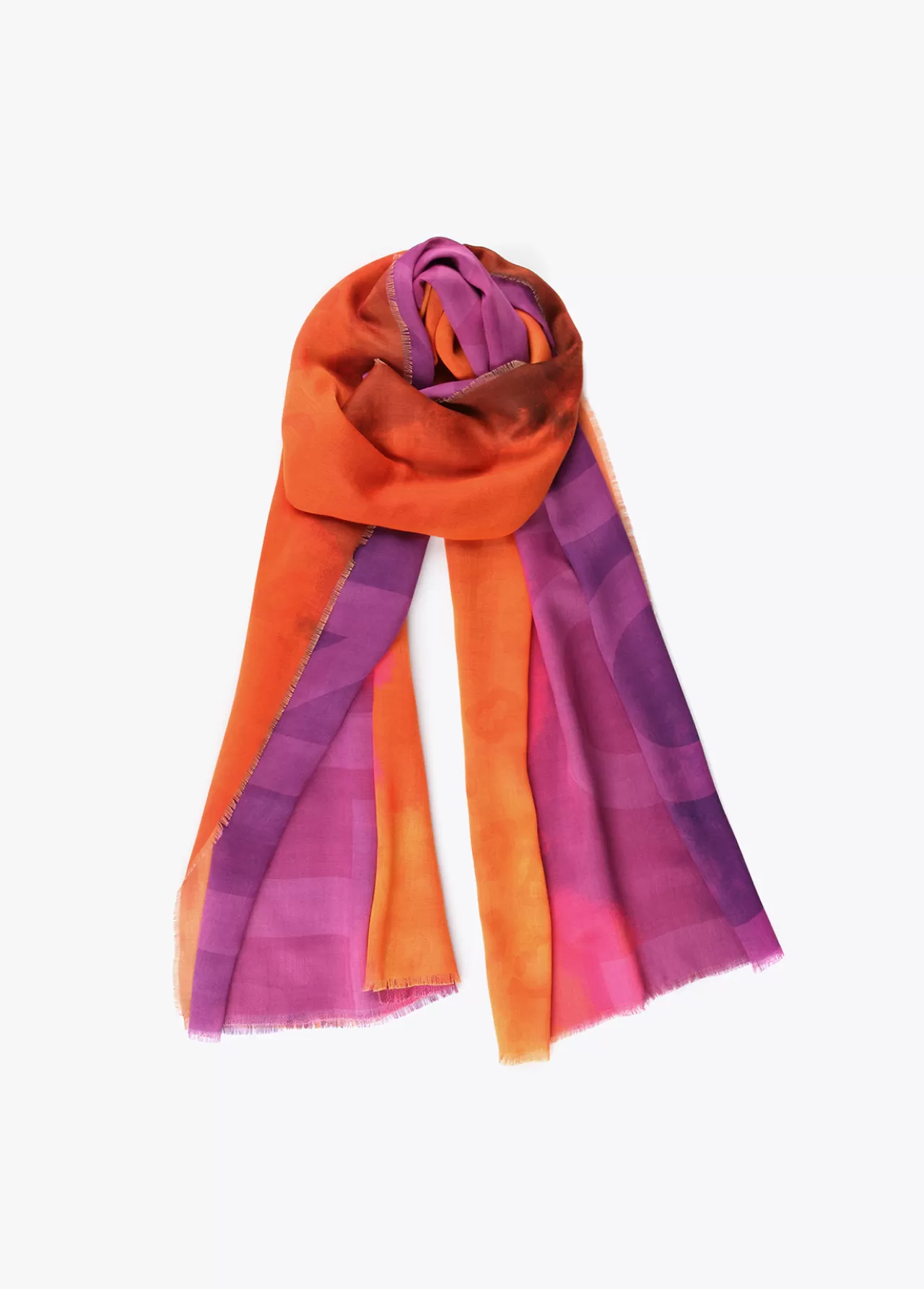 Lola Casademunt Fular fucsia y naranja ROJO-LILA New