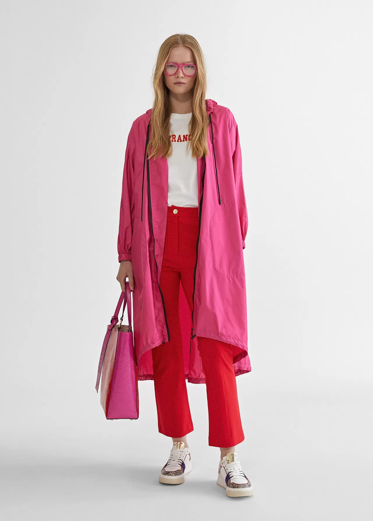 Lola Casademunt Gabardina raincoat FUCSIA Best