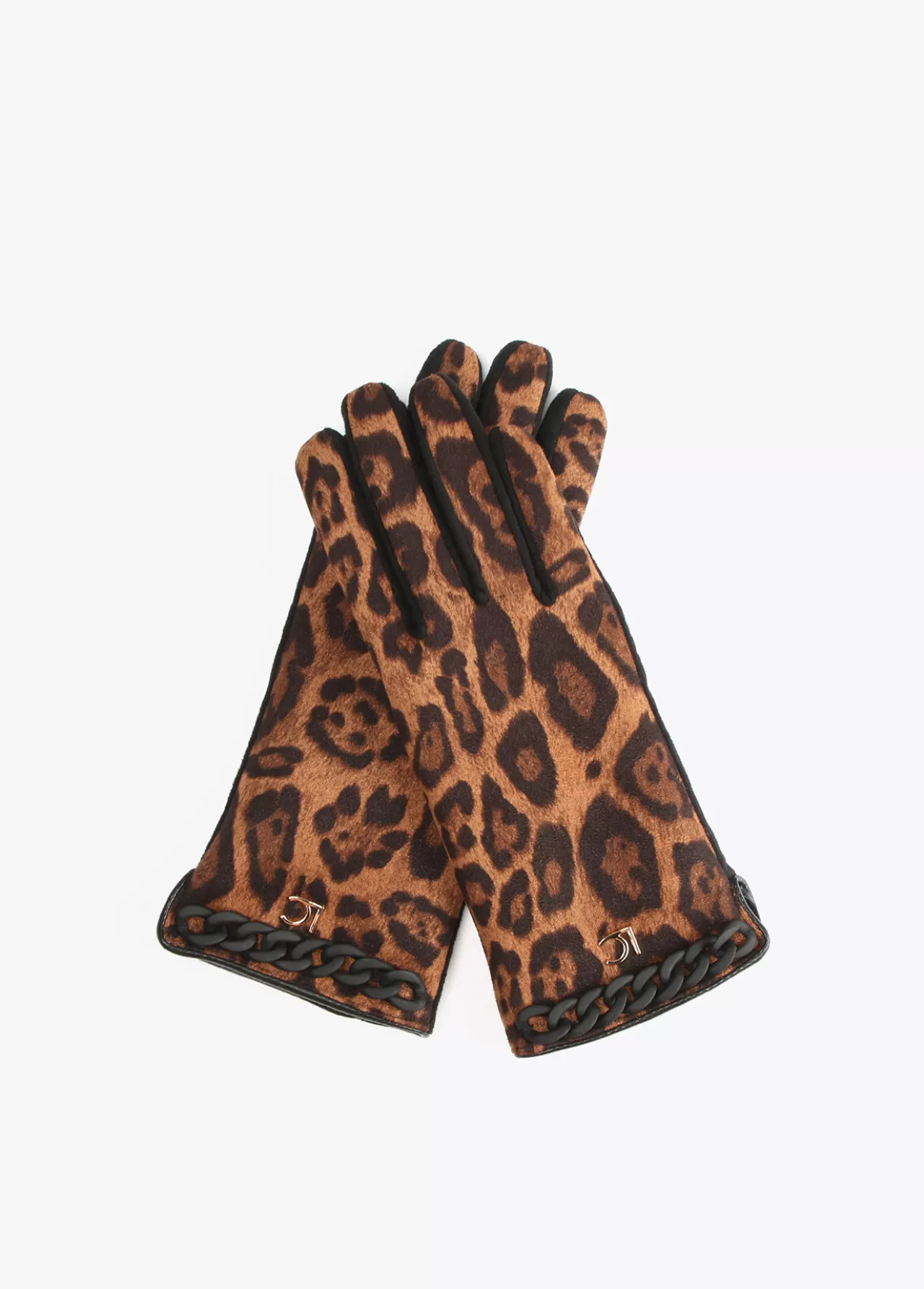 Lola Casademunt Guantes animal print MARRON-NEGRO Cheap