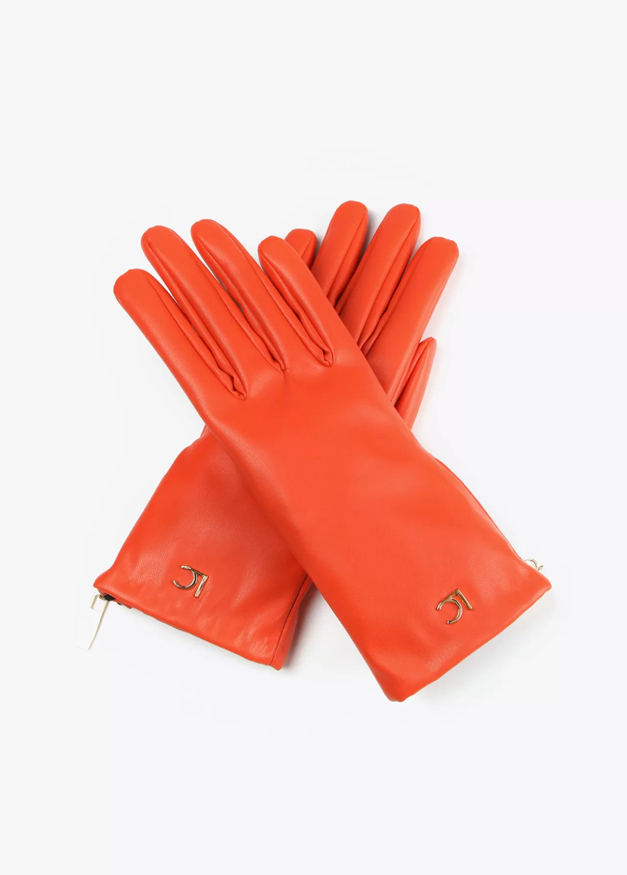 Lola Casademunt Guantes efecto piel NARANJA Cheap